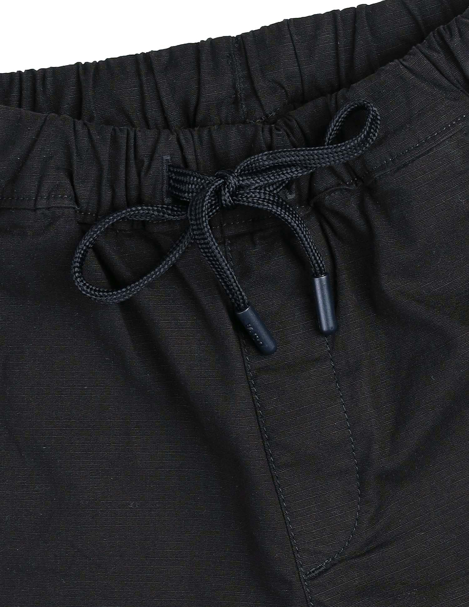 Boys Relaxed Fit Textured Cargo Shorts Black - U.S. POLO ASSN. | Large