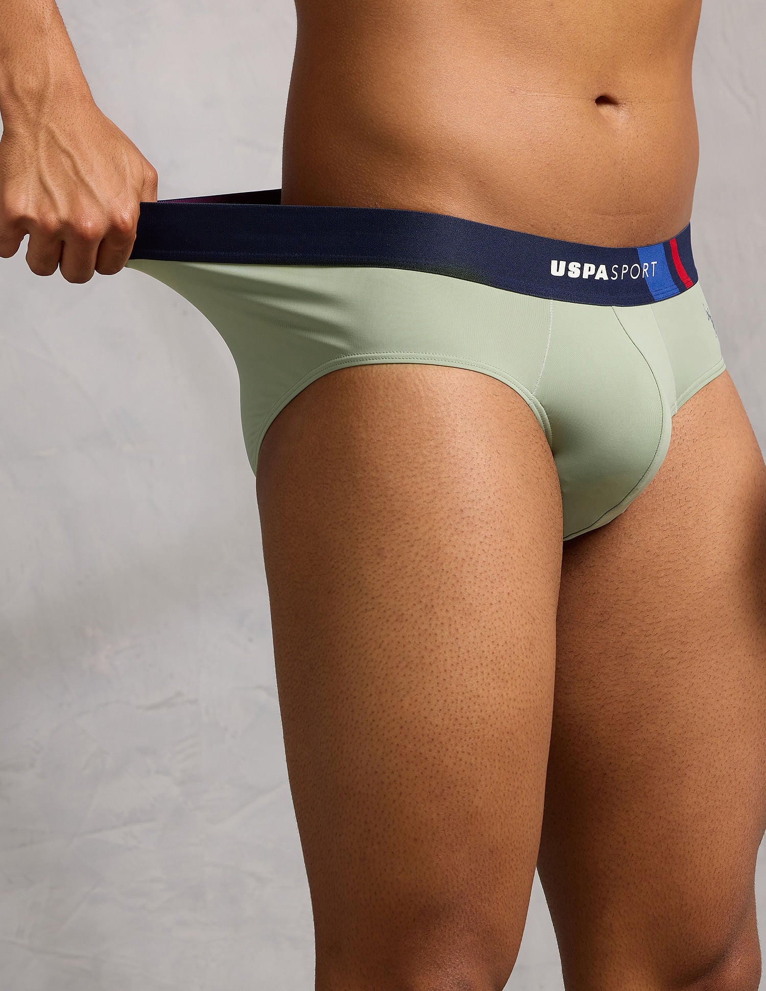 Micro Fibre Sports High Stretch Brief Pastel Green - U.S. POLO ASSN. | Large