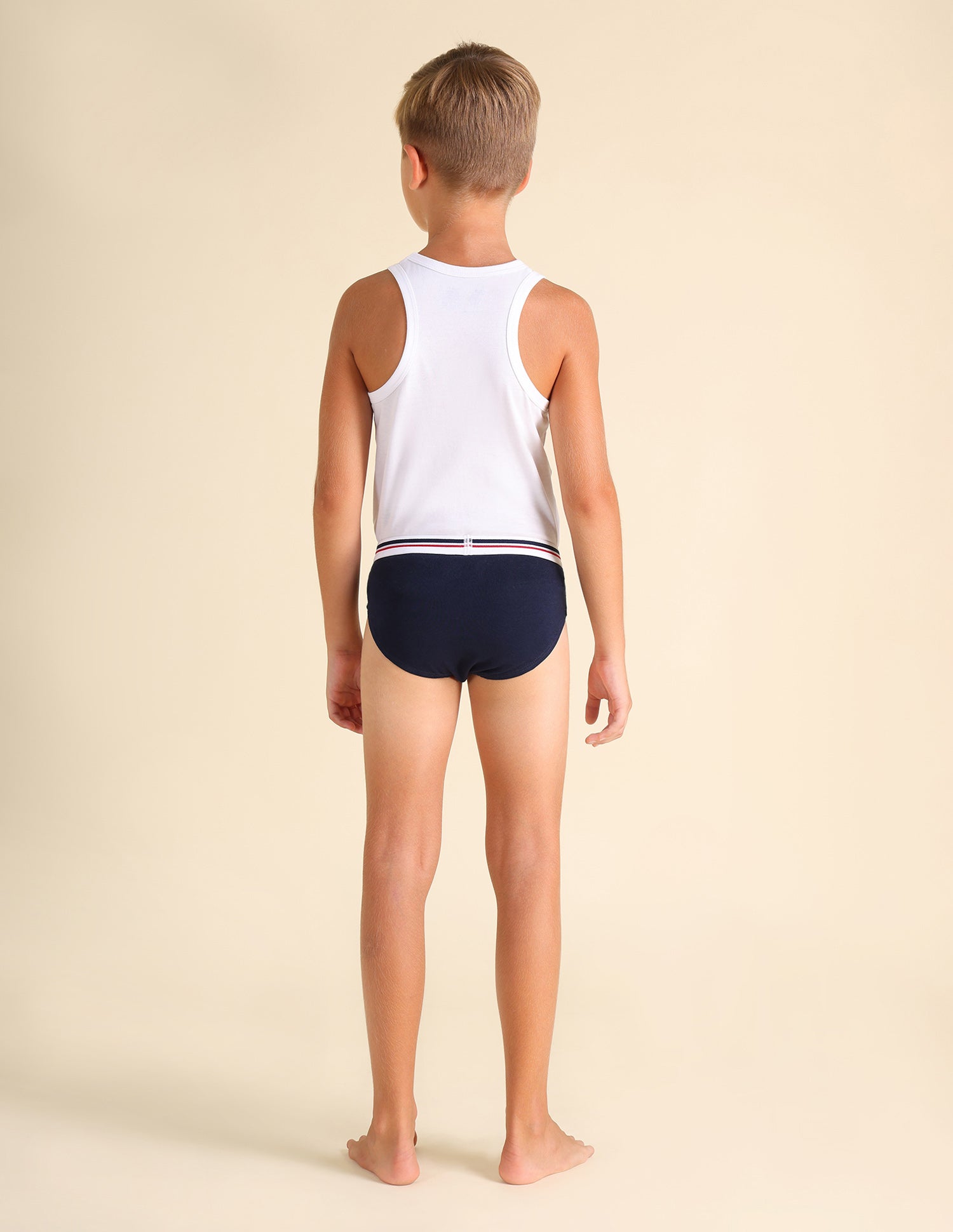 Mid Rise Cotton Spandex EKB03 Briefs - Pack Of 3 White, Green and Navy - U.S. POLO ASSN. | Large