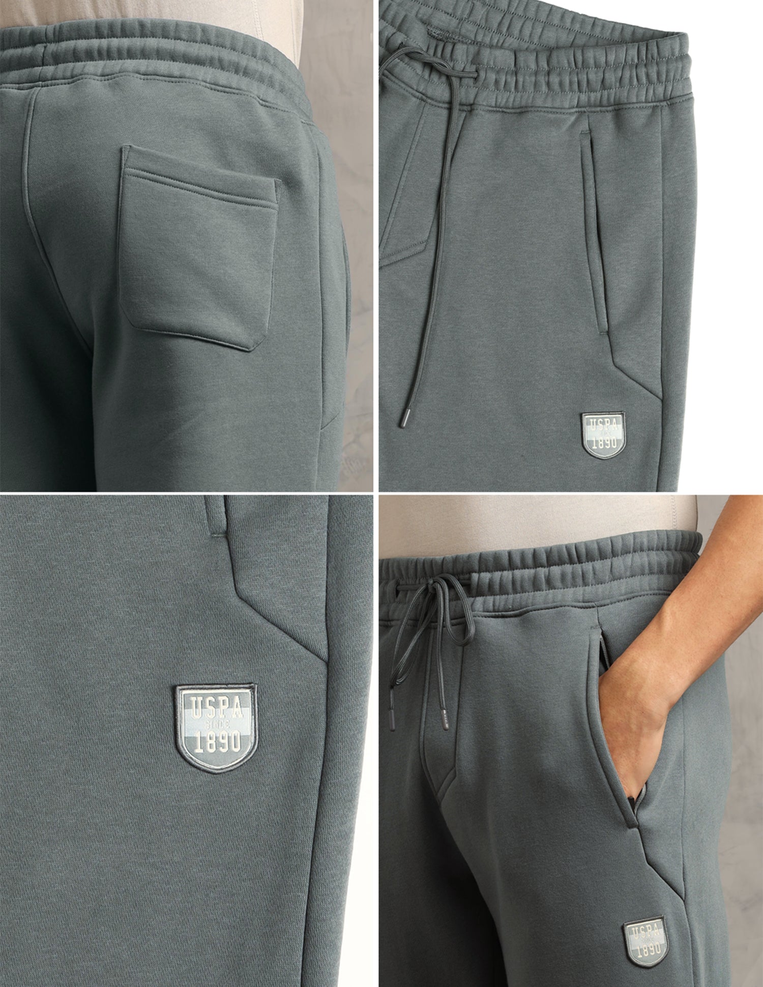 Comfort Fit  Cotton OJ008-PL  Lounge Joggers - Pack Of 1 Grey - U.S. Polo Assn. India | Large
