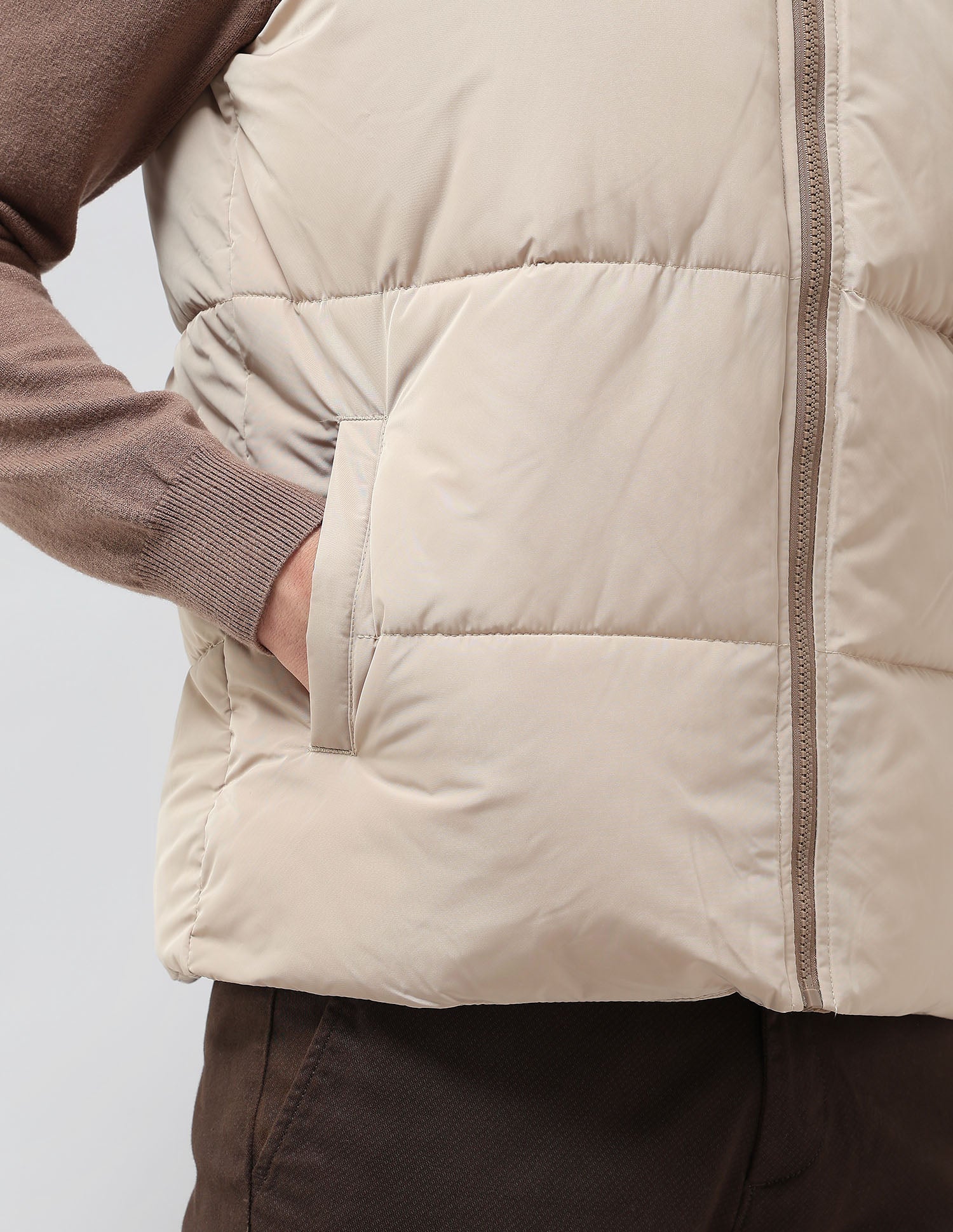 Detachable Hood Colour Blocked Jacket Beige - U.S. POLO ASSN. | Large