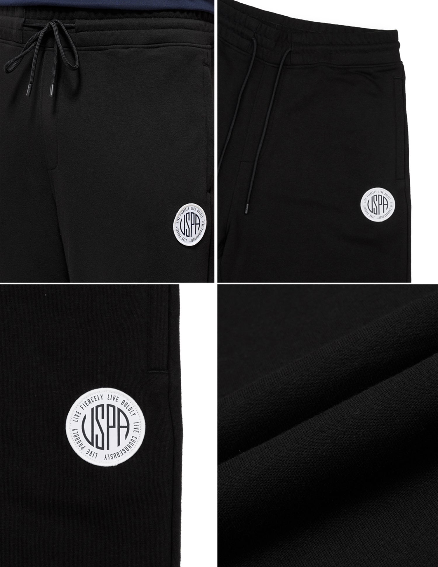 Mid Rise Relaxed Fit OR011 Track Pants Black - U.S. Polo Assn. India | Large