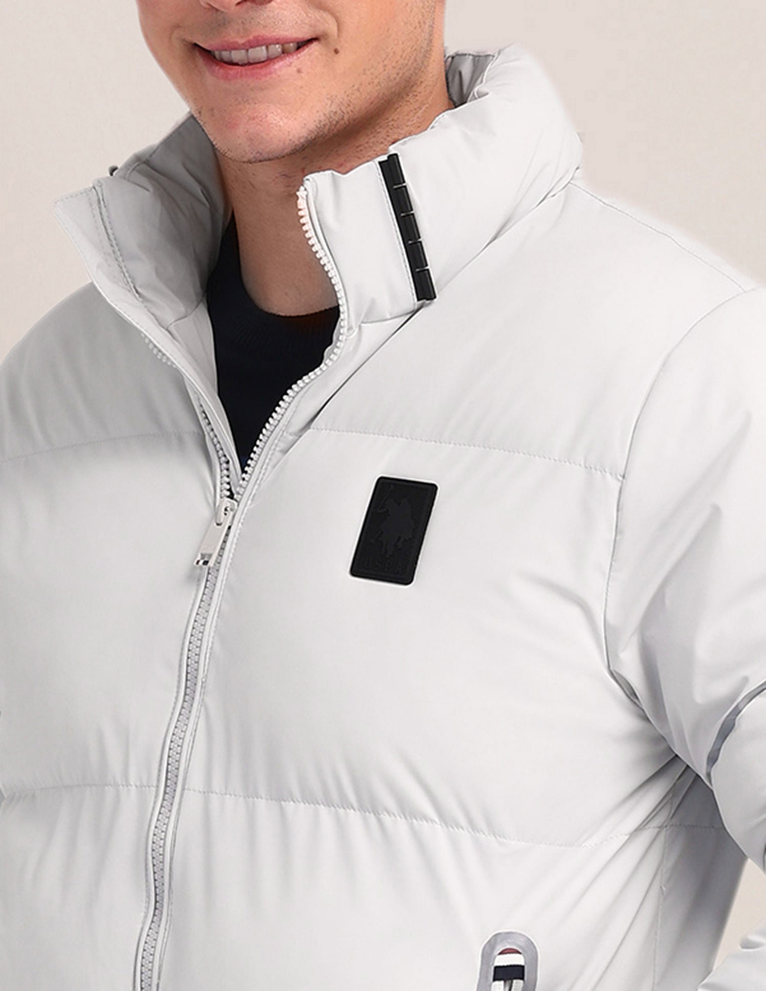 Detachable Hood Padded Jacket Grey - U.S. POLO ASSN. | Large