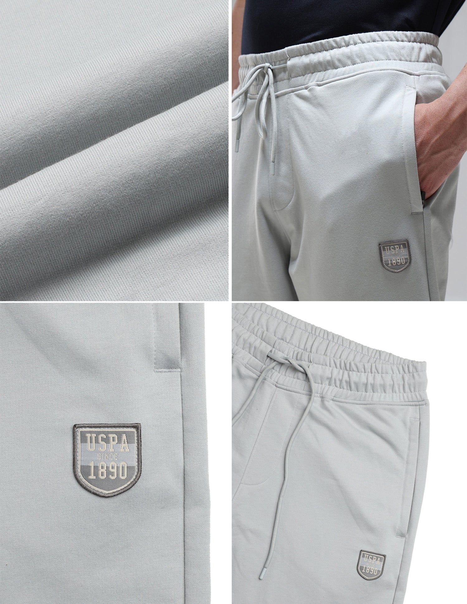 Breathable Relaxed Fit OJ010 Lounge Joggers Mirage Grey - U.S. Polo Assn. India | Large