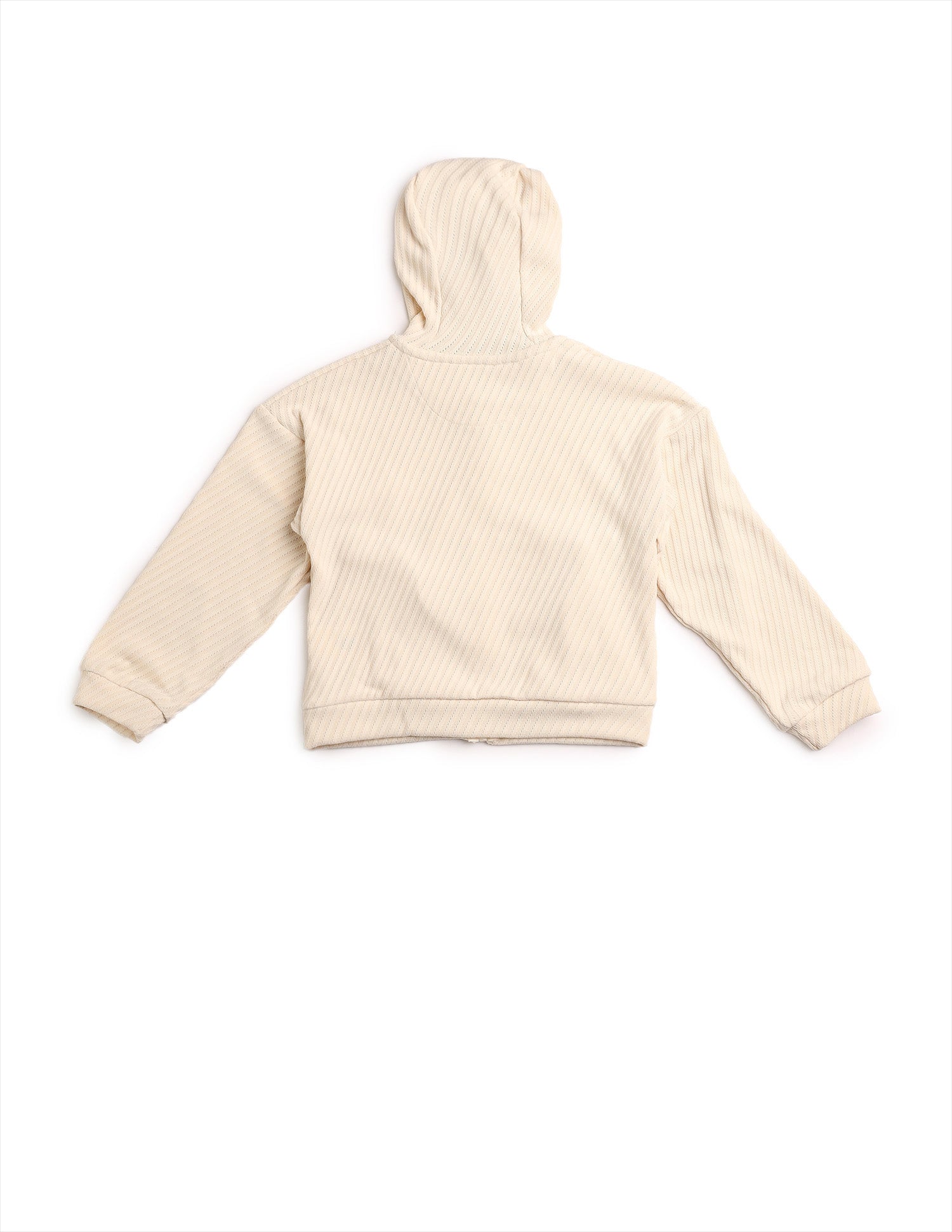 Girls Zipper Hooded Sweatshirt Off White - U.S. POLO ASSN. | Large