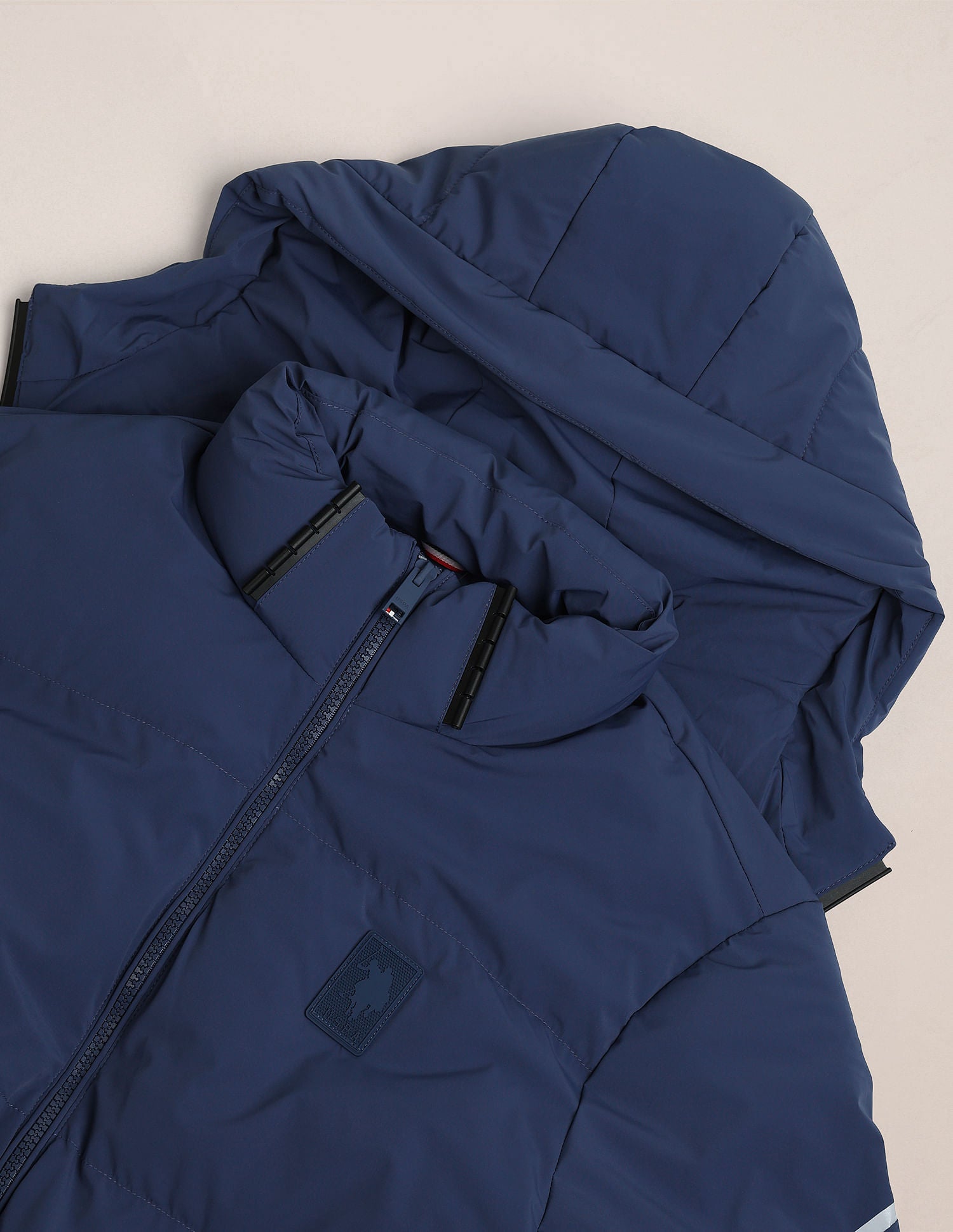 Detachable Hood Padded Jacket Blue - U.S. Polo Assn. India | Large