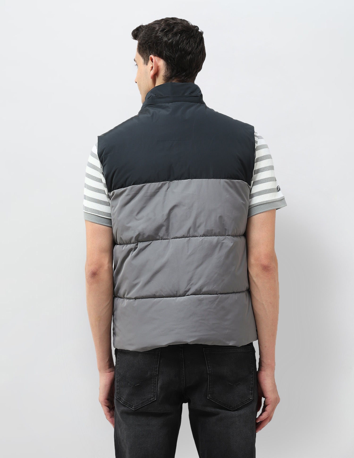 Detachable Hood Colour Blocked Jacket Black - U.S. POLO ASSN. | Large