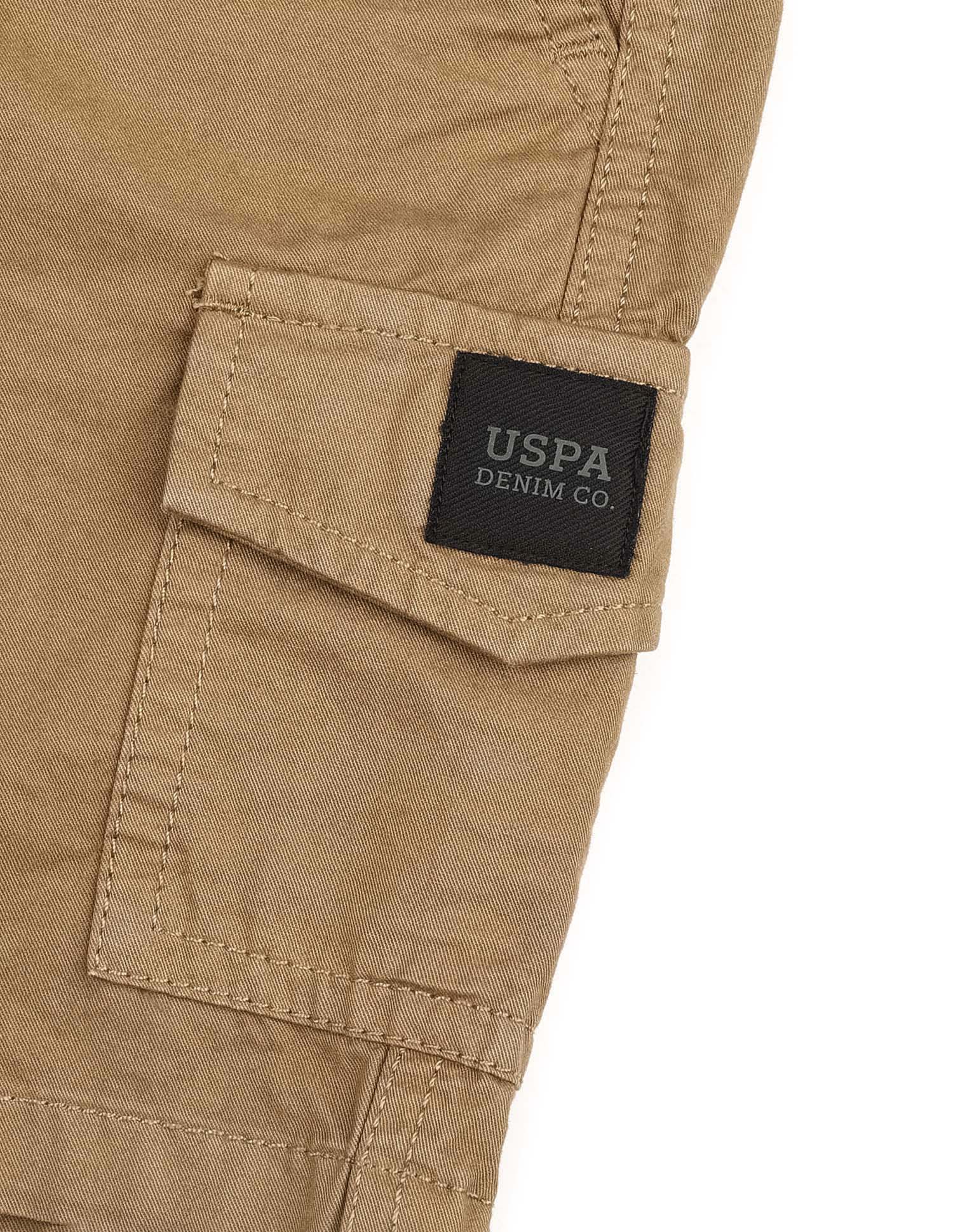 Boys Twill Cargo Shorts Khaki - U.S. POLO ASSN. | Large