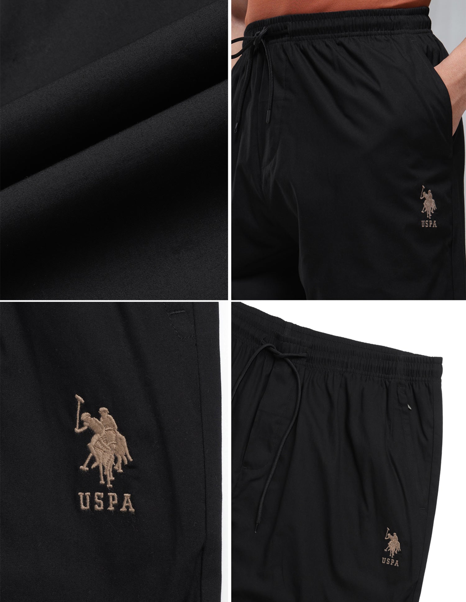 Midrise Pure Cotton OELP1 Pyjamas Black - U.S. Polo Assn. India | Large