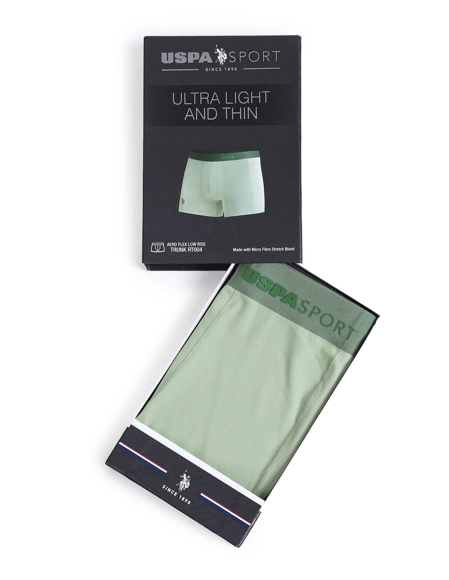 Micro Fibre Seamless High Stretch Trunk Pastel Green - U.S. POLO ASSN. | Large