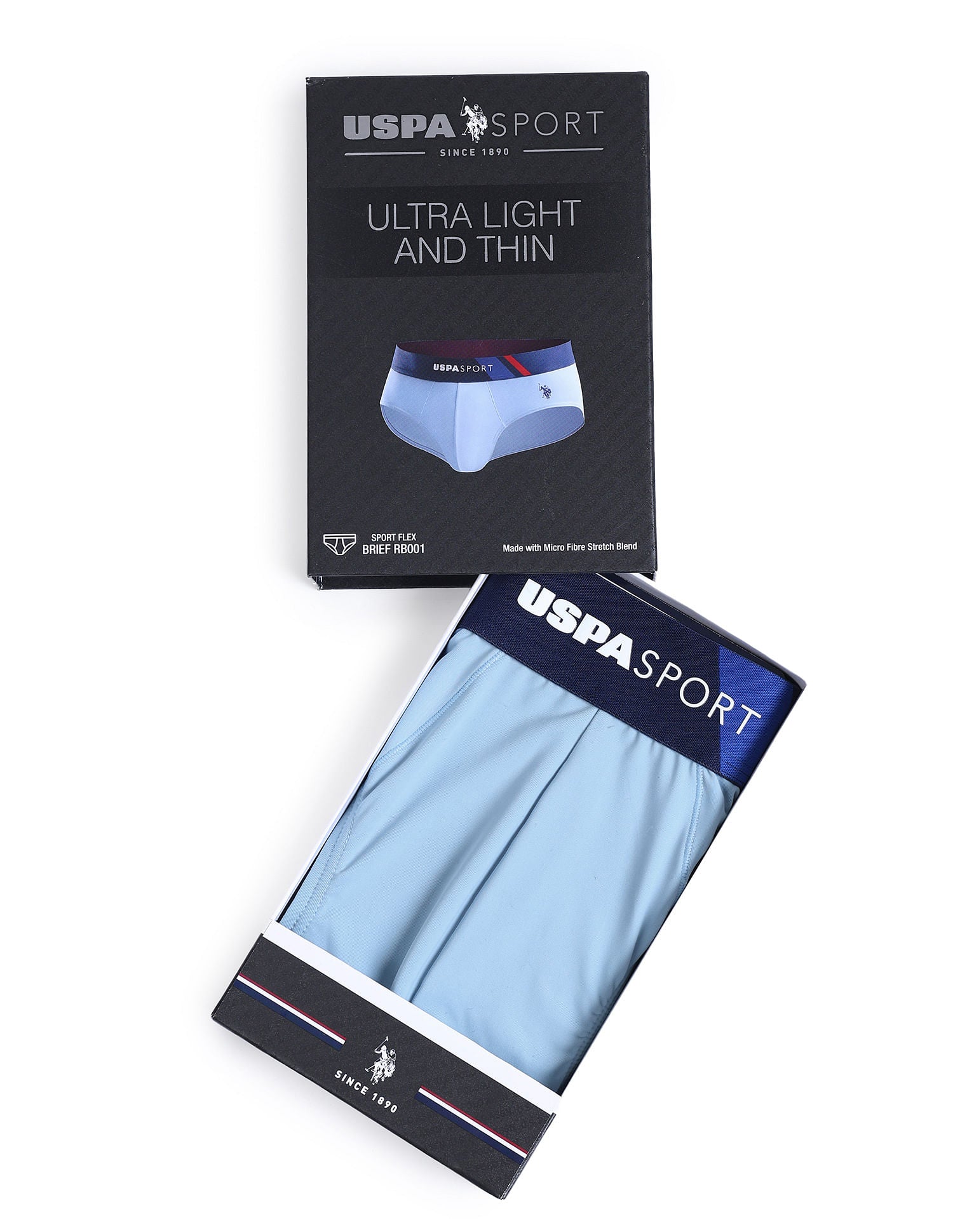 Micro Fibre Sports High Stretch Brief Clear Sky - U.S. POLO ASSN. | Large