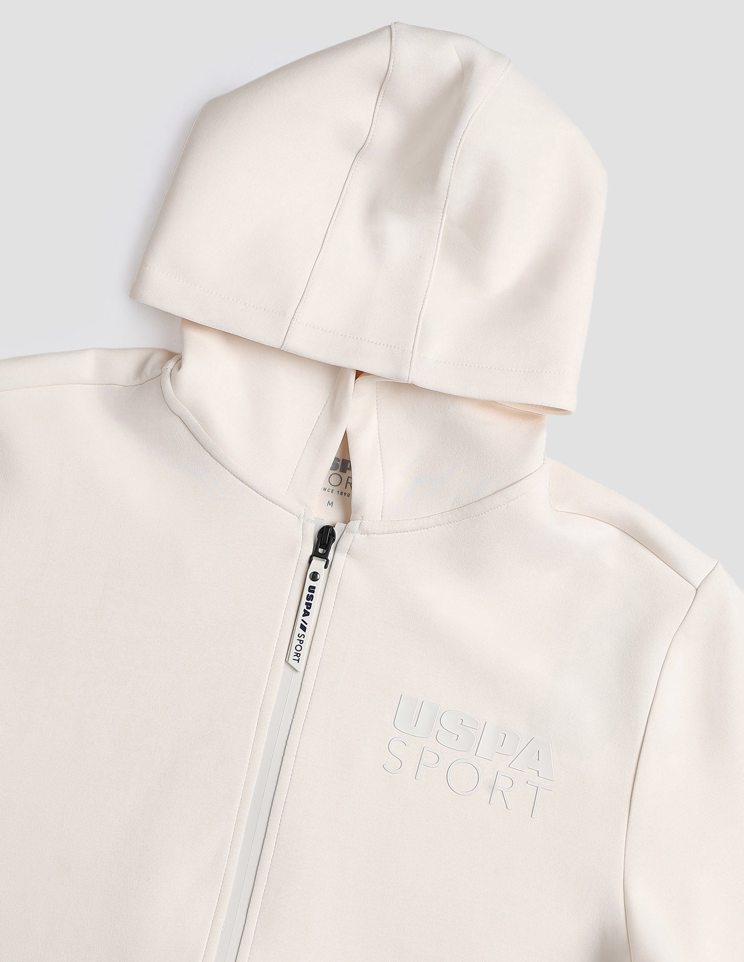 Solid Slim Fit Sweatshirt Off White - U.S. POLO ASSN. | Large