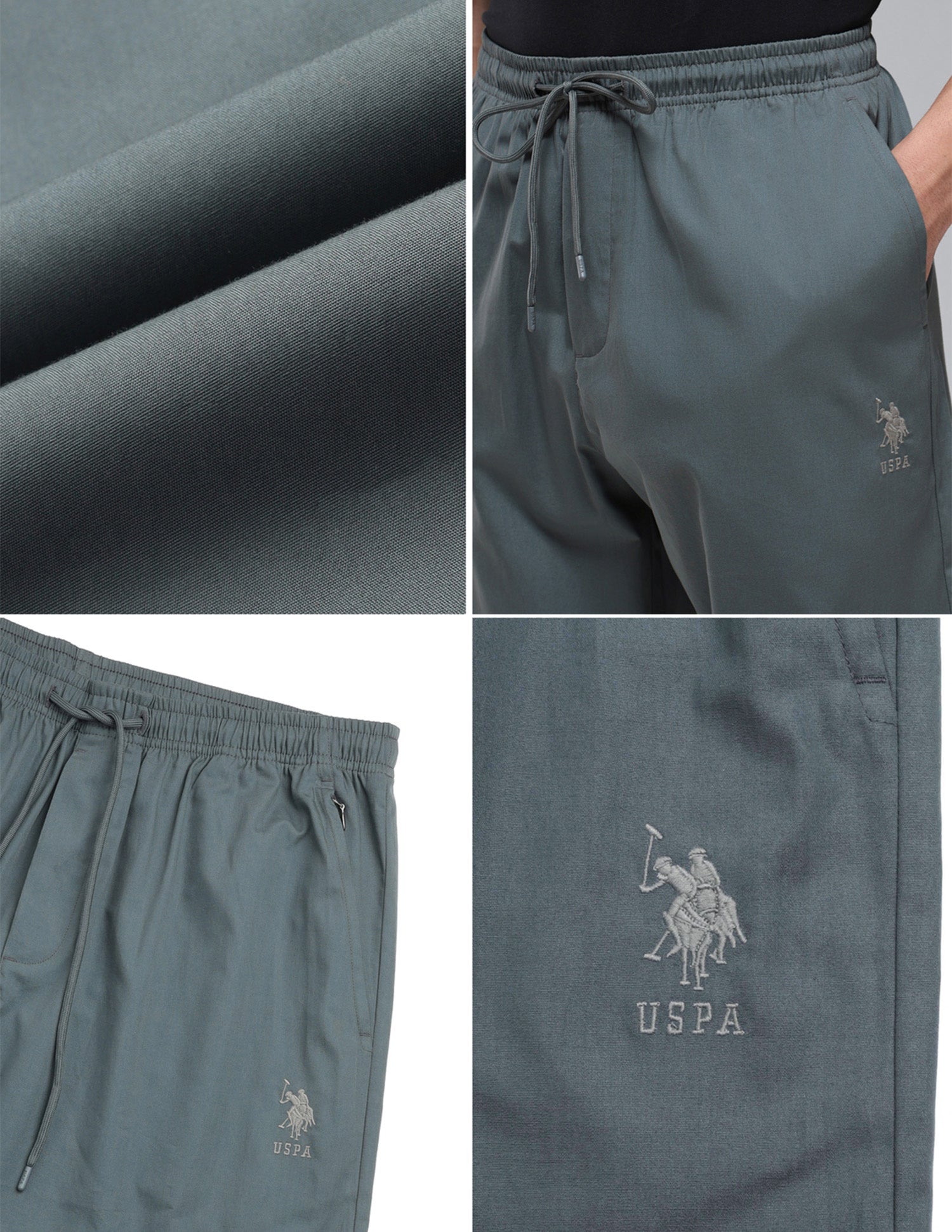 Midrise Pure Cotton OELP1 Pyjamas Balsam Green - U.S. Polo Assn. India | Large