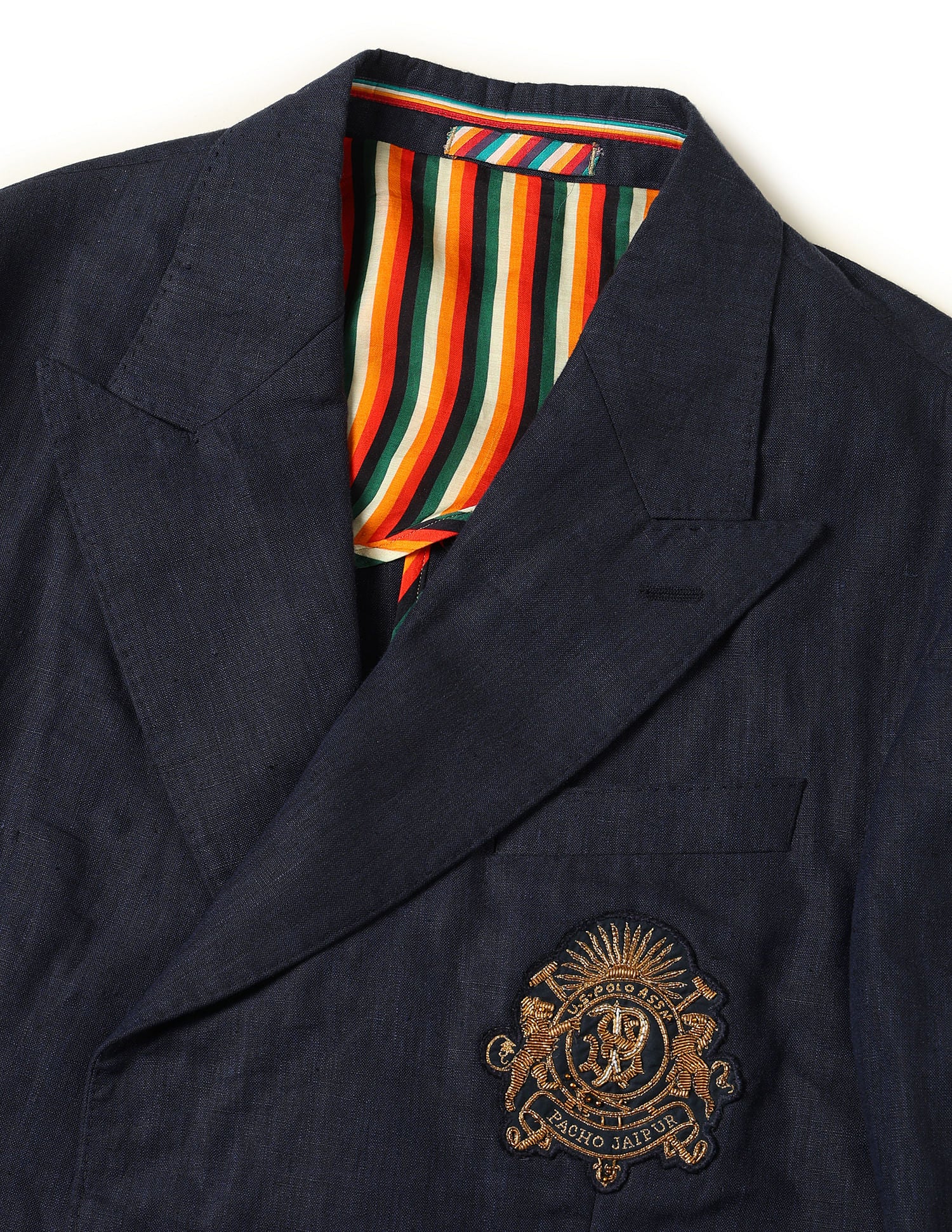Pacho X Crest Logo Double Breasted Jacket Navy - U.S. POLO ASSN. | Large