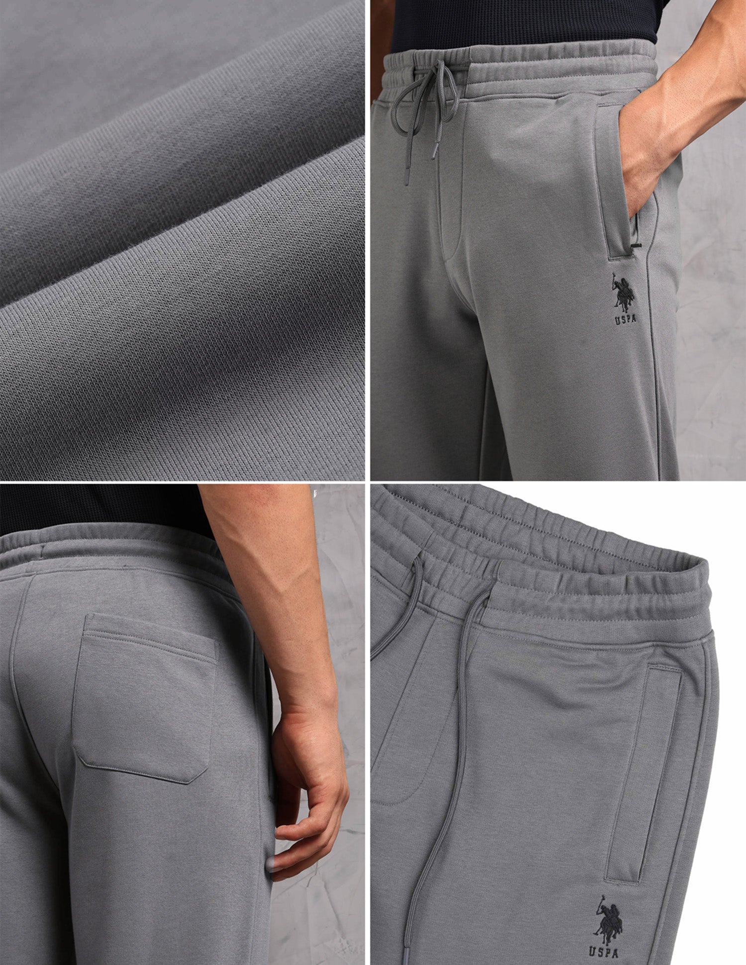 Mid Rise Fleece OR007 Lounge Pants - Pack Of 1 Grey - U.S. POLO ASSN. | Large
