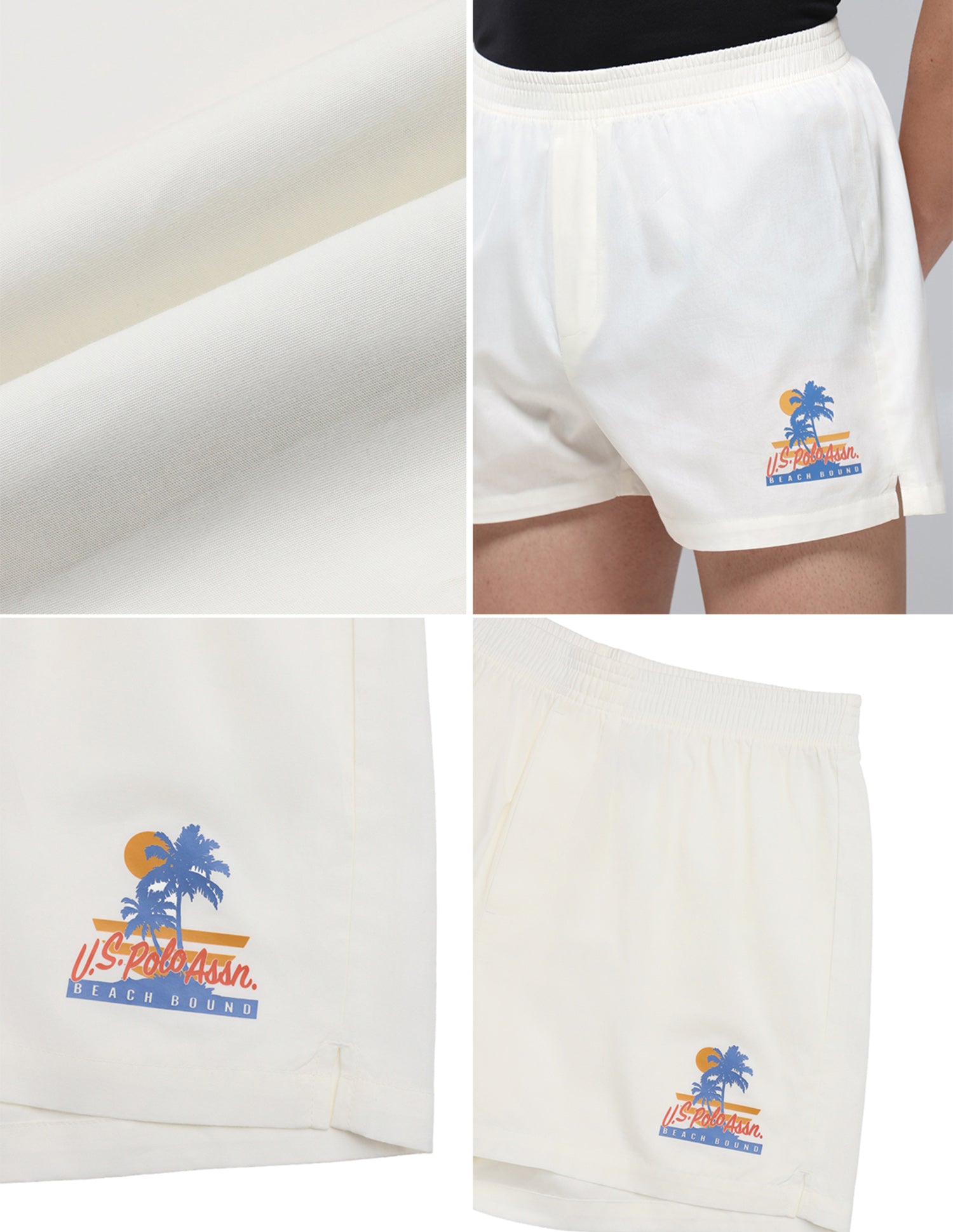 Pure Cotton Mid Rise OEX14 Boxers - Pack Of 1 Antique White - U.S. Polo Assn. India | Large