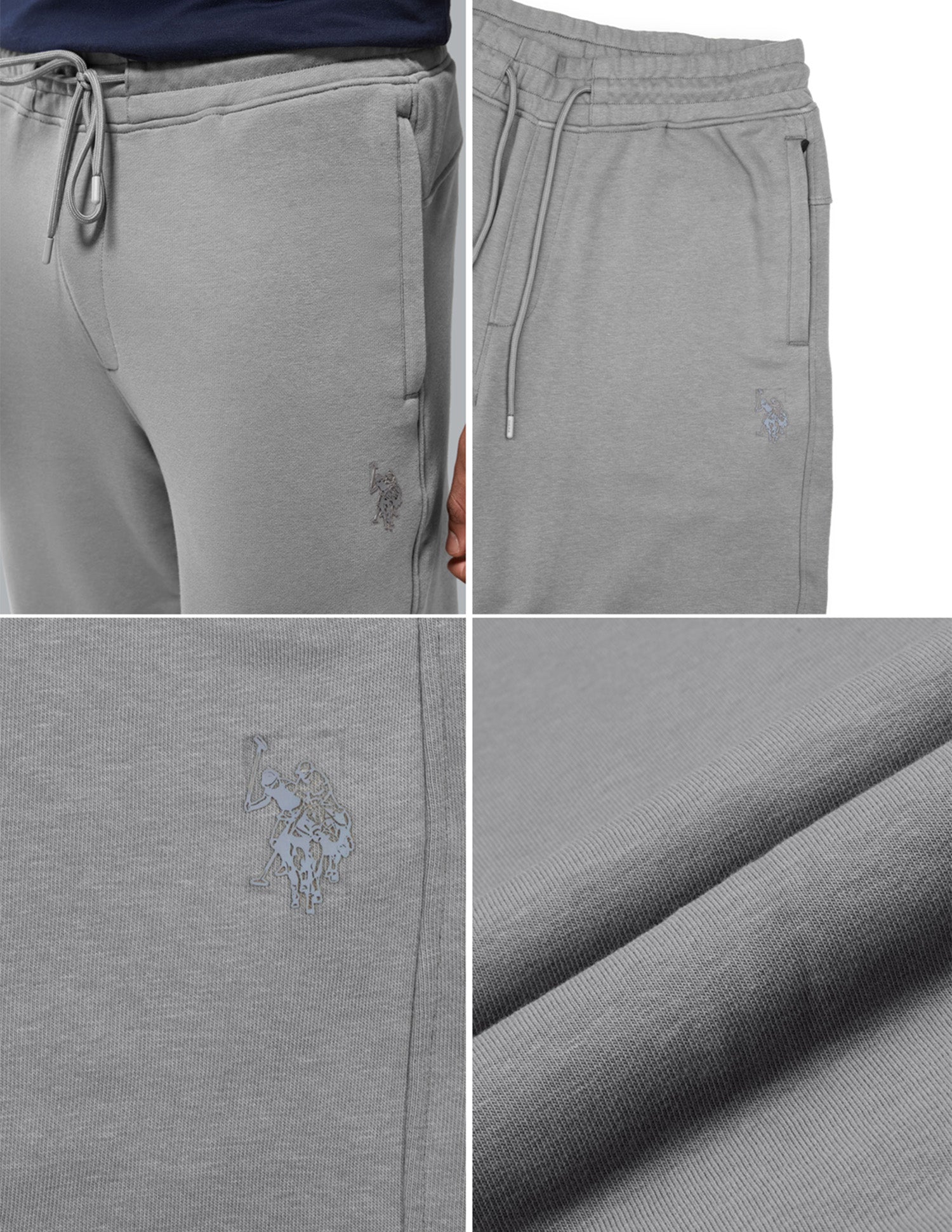 Cotton Rich Loopknit OJ012 Joggers Steeplegrey - U.S. Polo Assn. India | Large