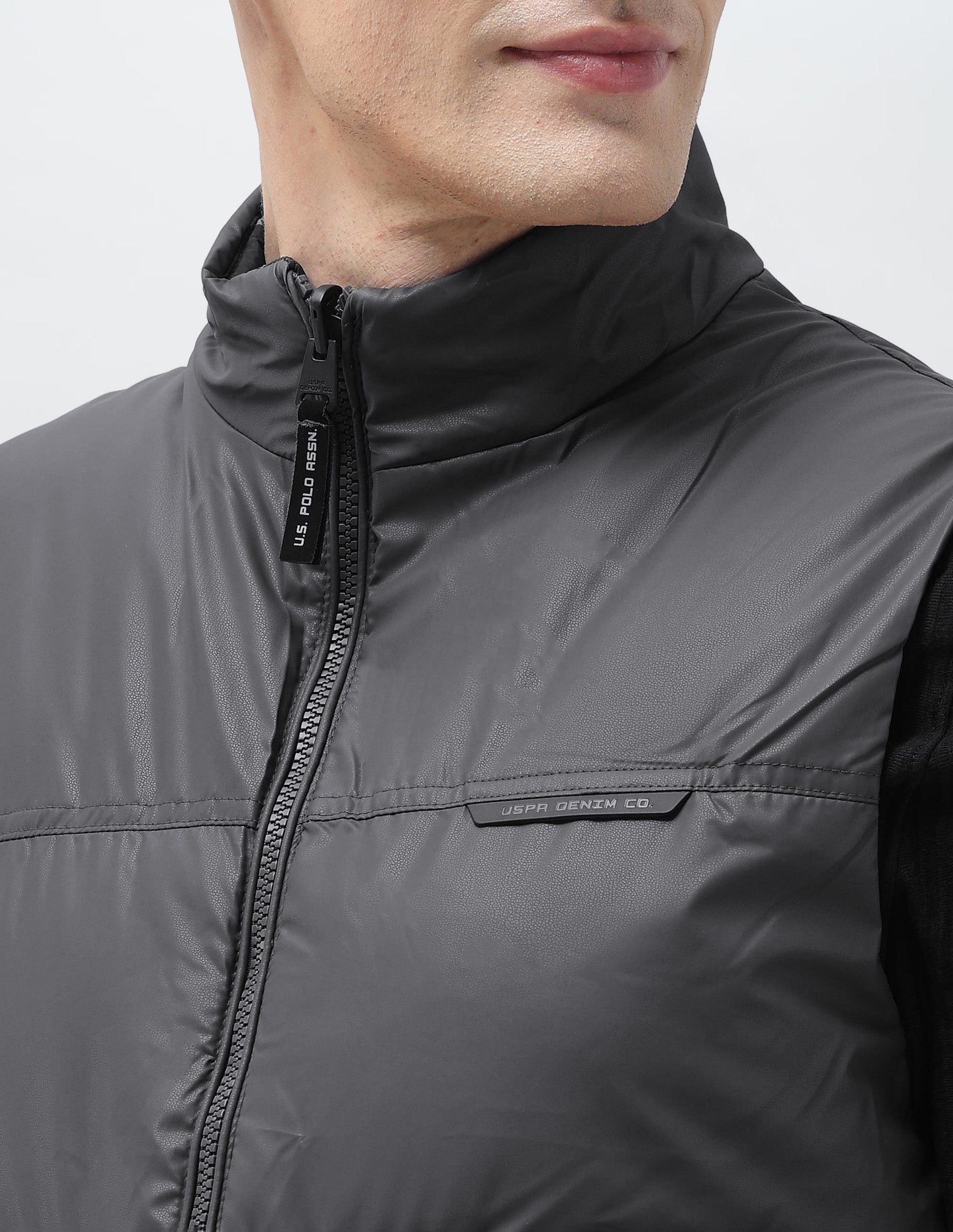 Reversible Regular Fit Puffer Jacket Grey - U.S. POLO ASSN. | Large