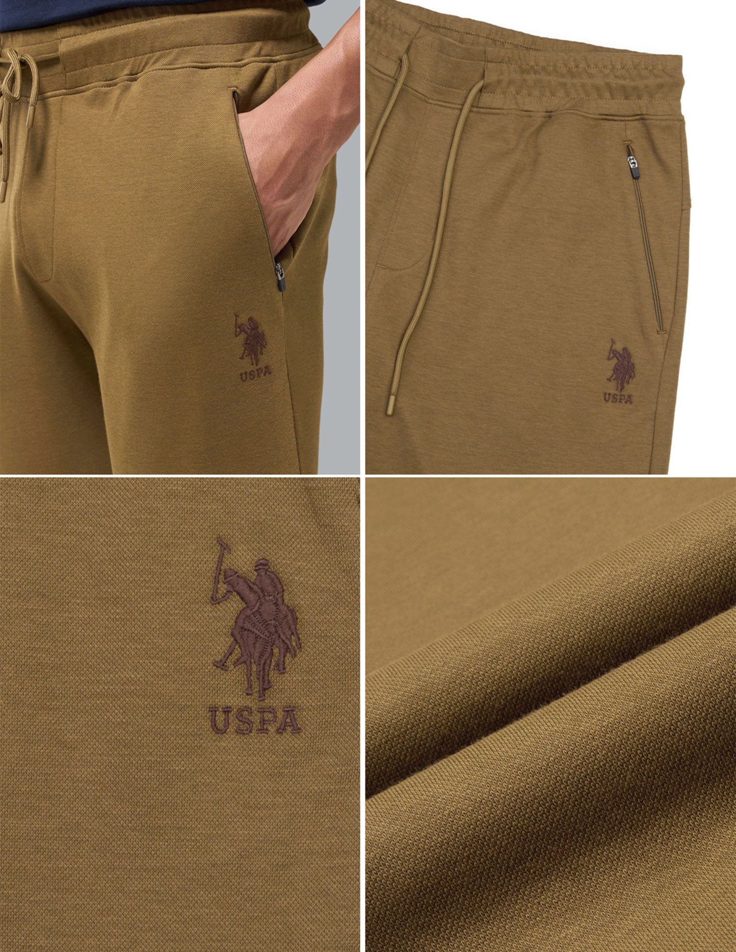Terry Cotton Heavyweight OR012 Track Pants Breen - U.S. Polo Assn. India | Large
