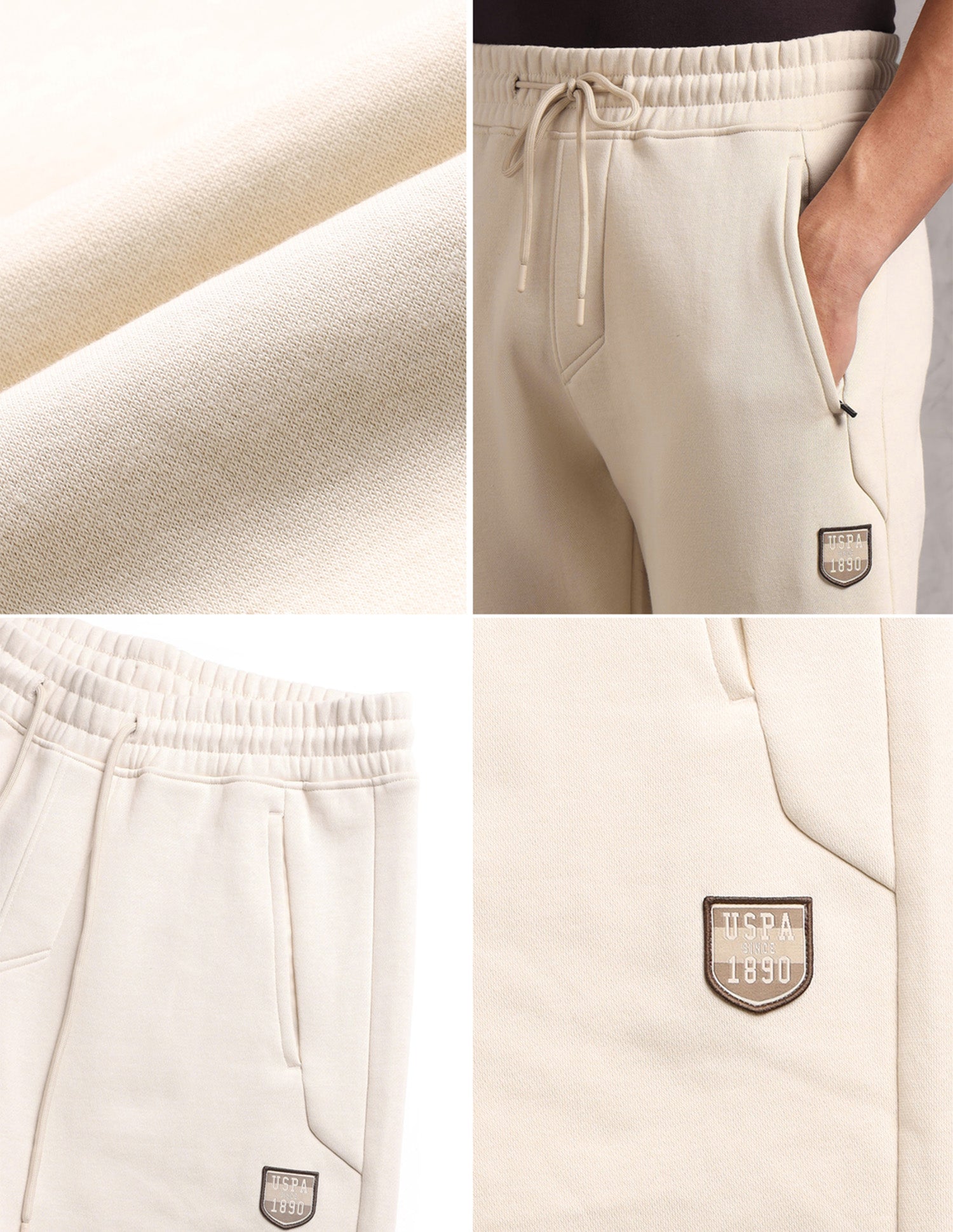 Comfort Fit Cotton OJ008-PL Lounge Joggers - Pack Of 1 Light Grey - U.S. Polo Assn. India | Large