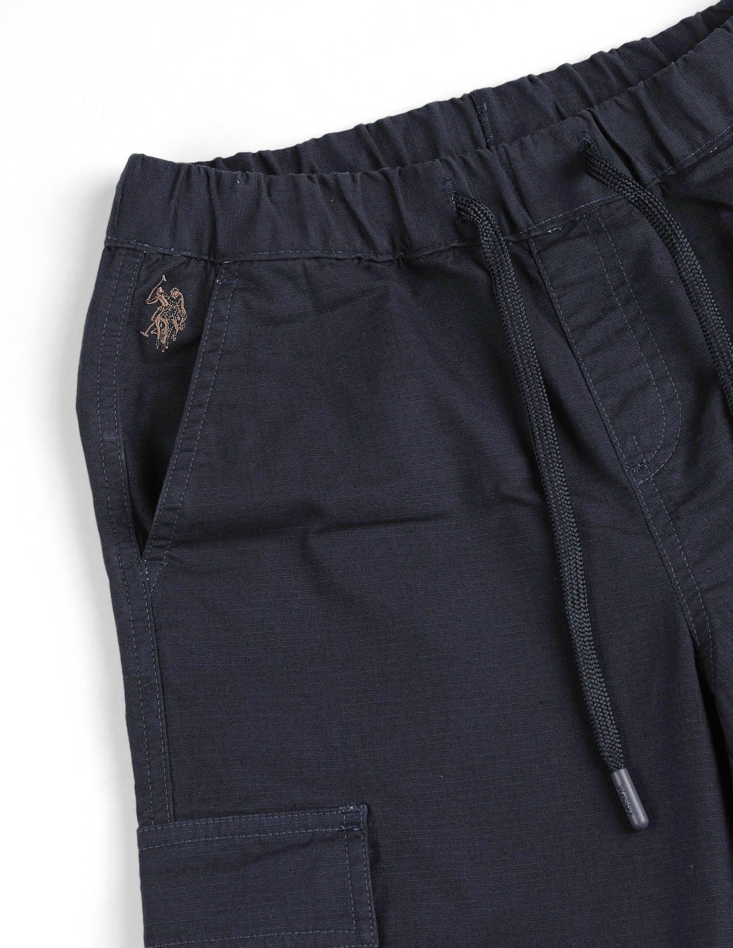 Boys Textured Relaxed Fit Cargos Navy - U.S. POLO ASSN. | Large