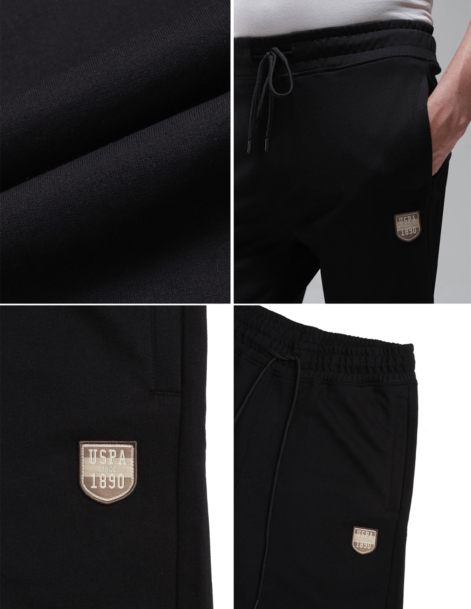 Cotton Rich OES11 Lounge Shorts Black - U.S. Polo Assn. India | Large