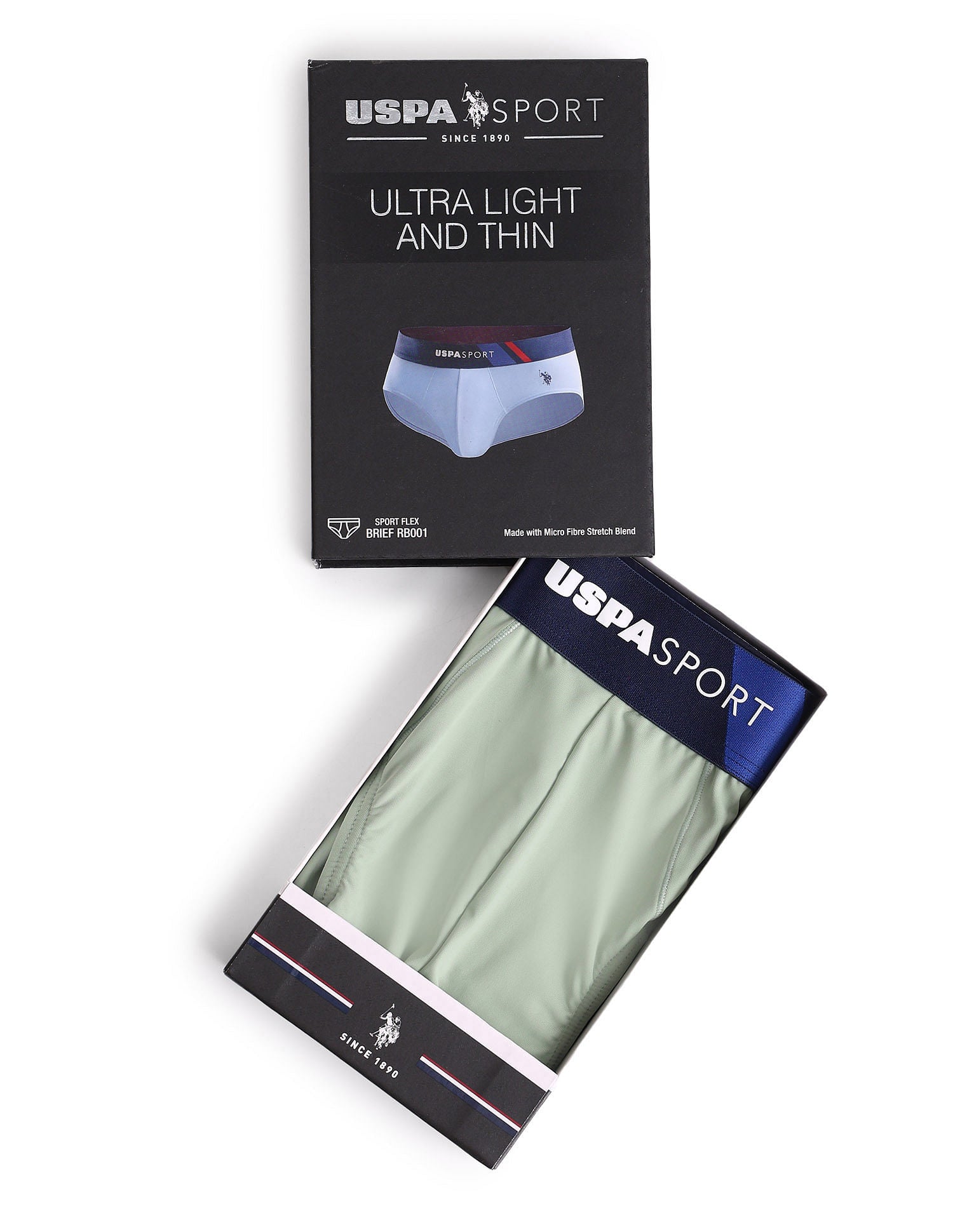 Micro Fibre Sports High Stretch Brief Pastel Green - U.S. POLO ASSN. | Large