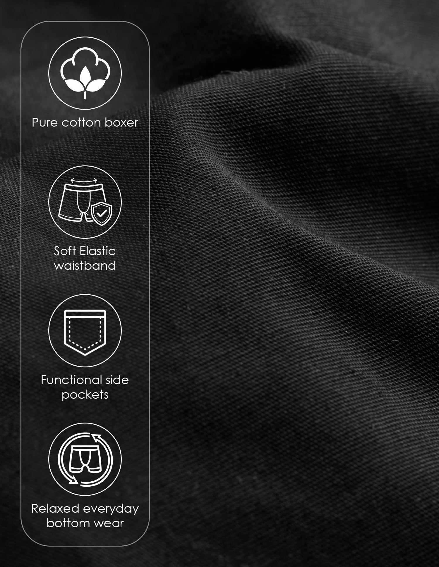 Pure Cotton OEX04 Boxer Shorts - Pack Of 1 Black - U.S. Polo Assn. India | Large