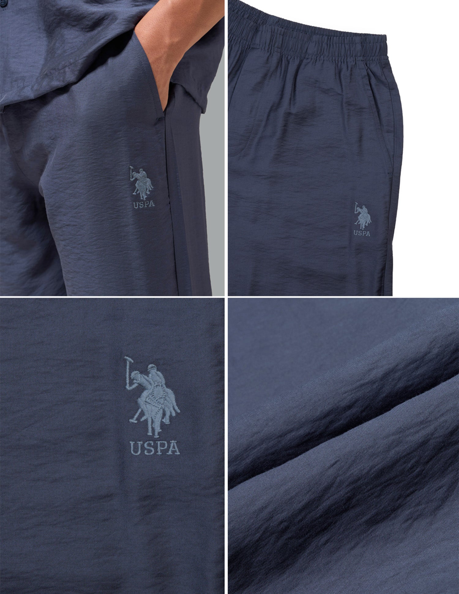 Crinkled Featherlight OESS02 Sleep Set Infinity Blue - U.S. Polo Assn. India | Large