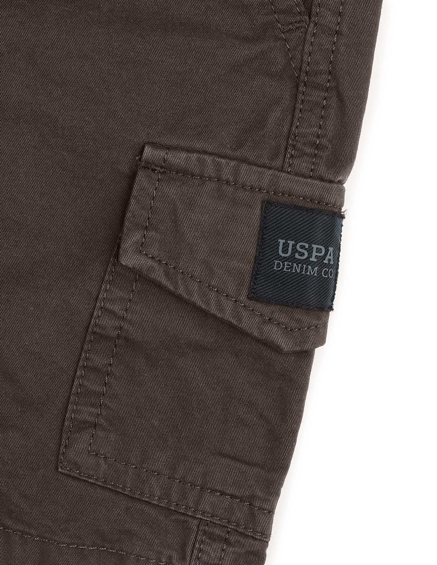 Boys Twill Cargo Shorts Brown - U.S. POLO ASSN. | Large
