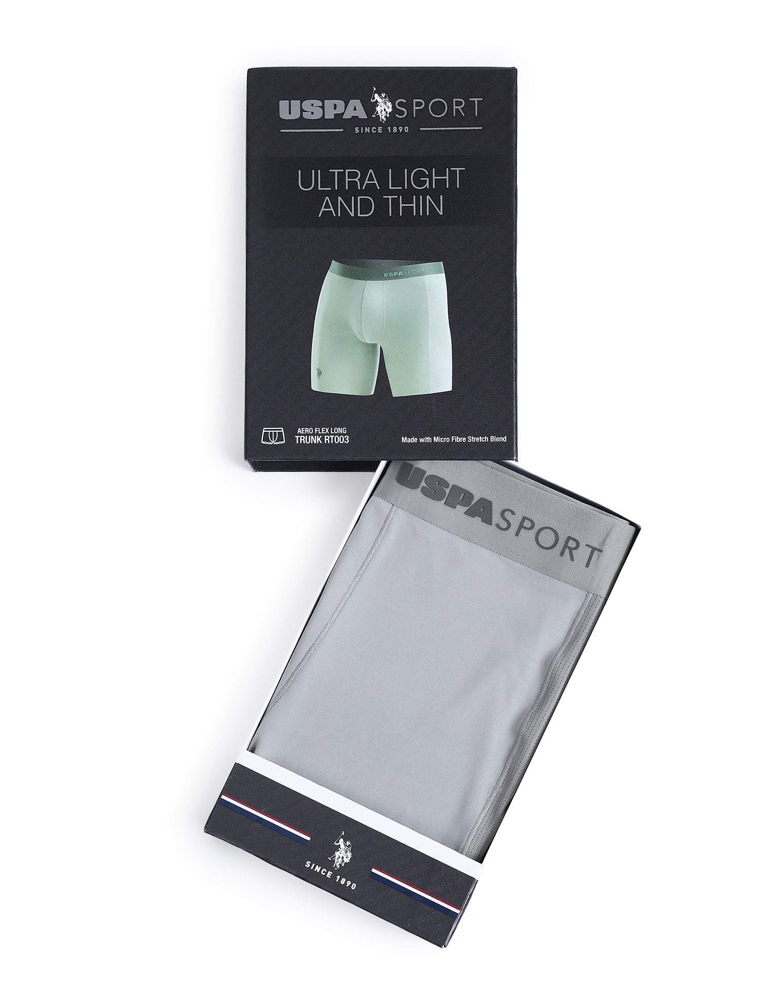 Micro Fibre Seamless Long Trunk Grey - U.S. POLO ASSN. | Large