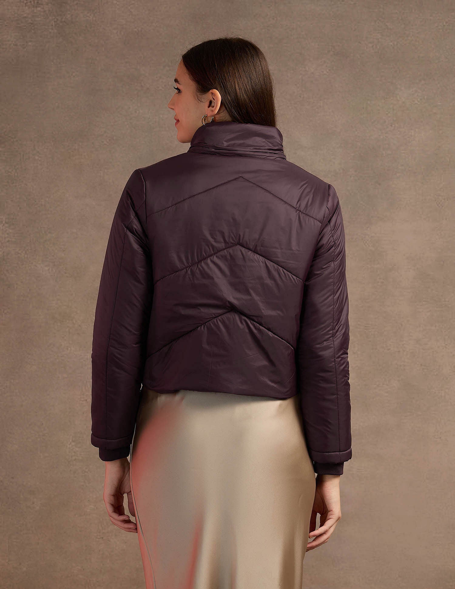 Detachable Hood Puffer Jacket Wine - U.S. POLO ASSN. | Large