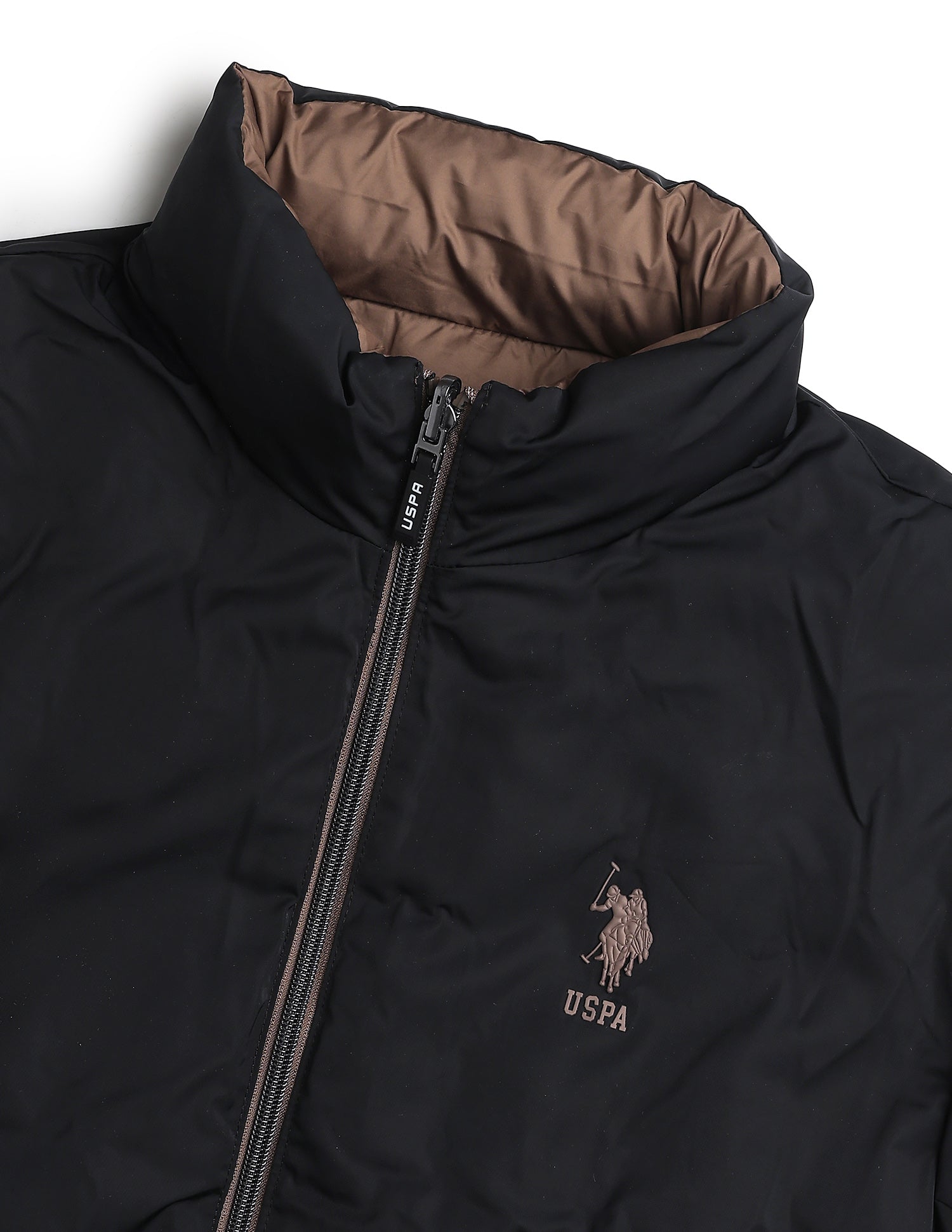 Reversible Regular Fit Jacket Khaki - U.S. Polo Assn. India | Large