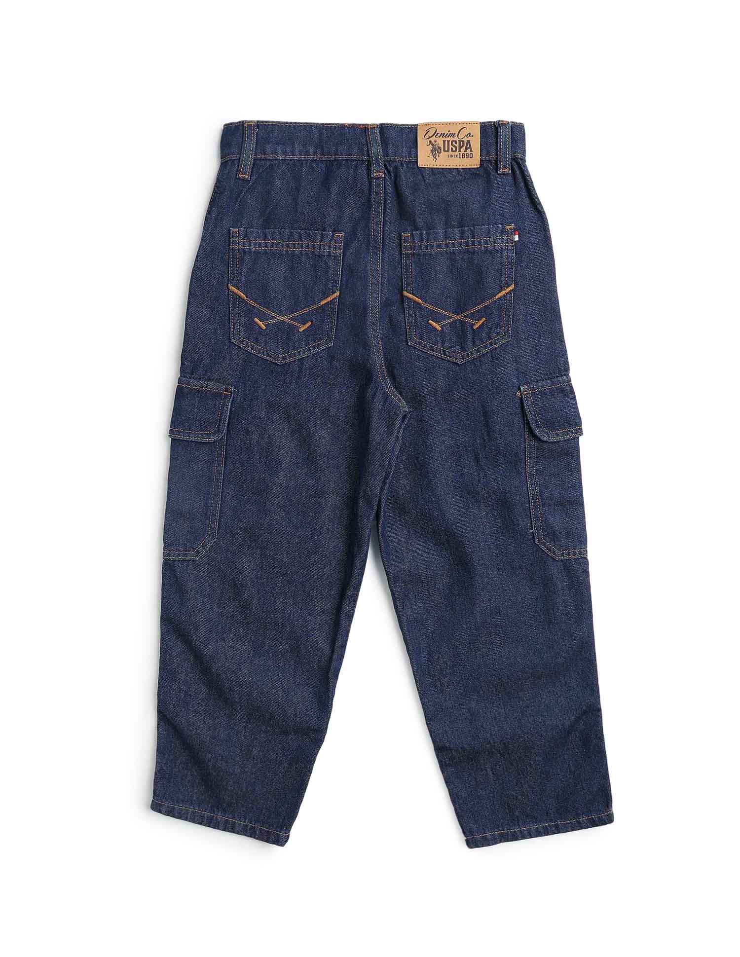 Boys Baggy Fit Mid Rise Jeans Blue - U.S. POLO ASSN. | Large