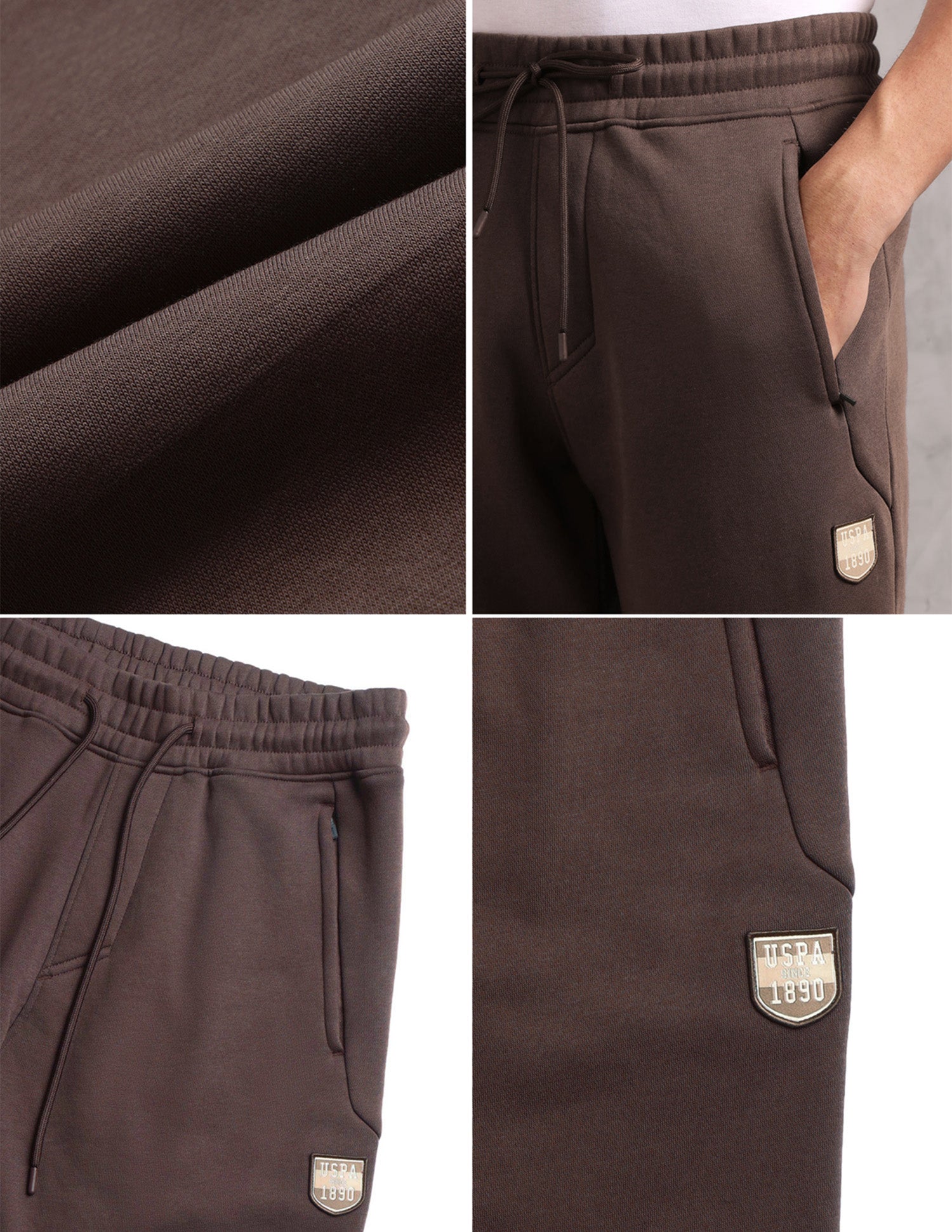 Comfort Fit  Cotton OJ008-PL  Lounge Joggers - Pack Of 1 Brown Tint - U.S. Polo Assn. India | Large