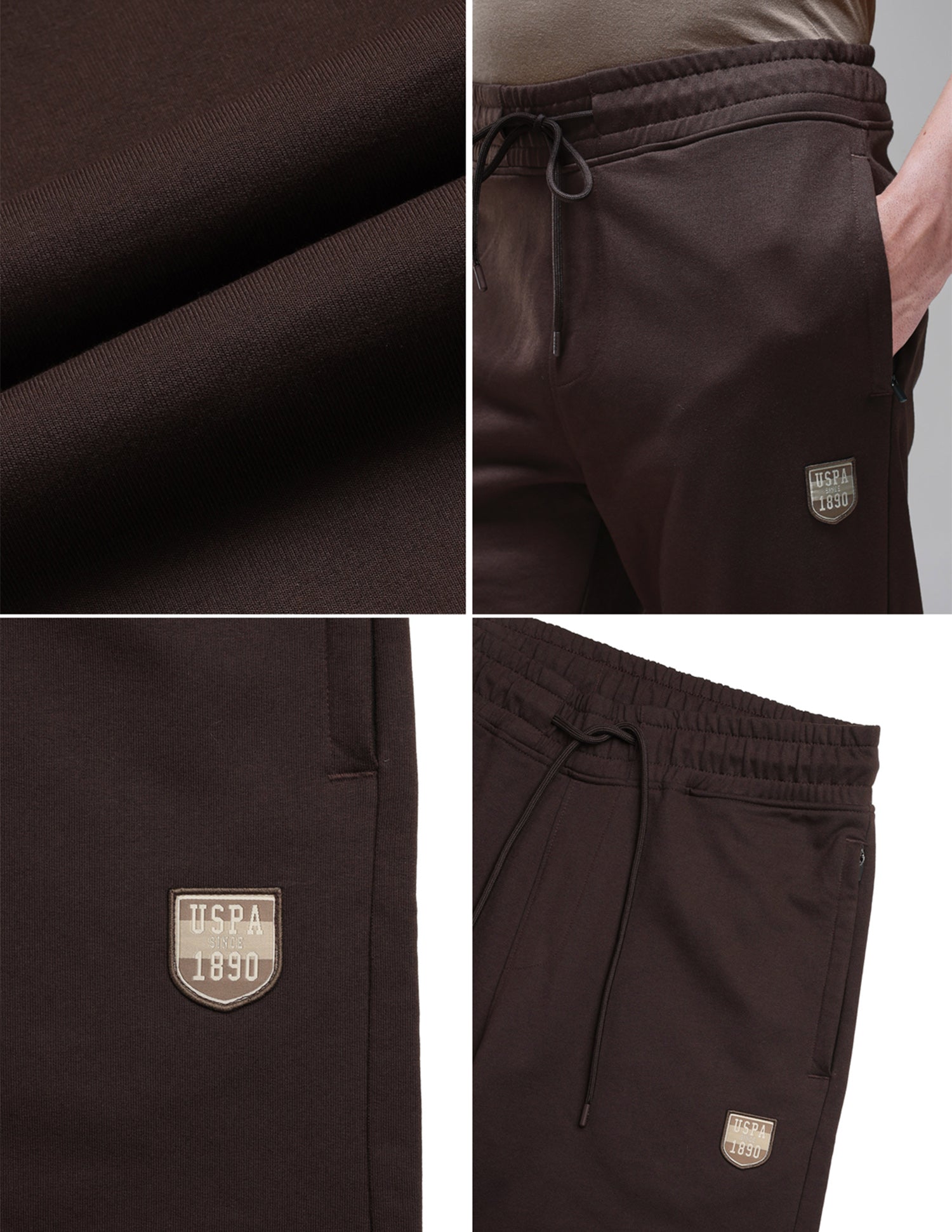 Breathable Relaxed Fit OJ010 Lounge Joggers Java - U.S. Polo Assn. India | Large