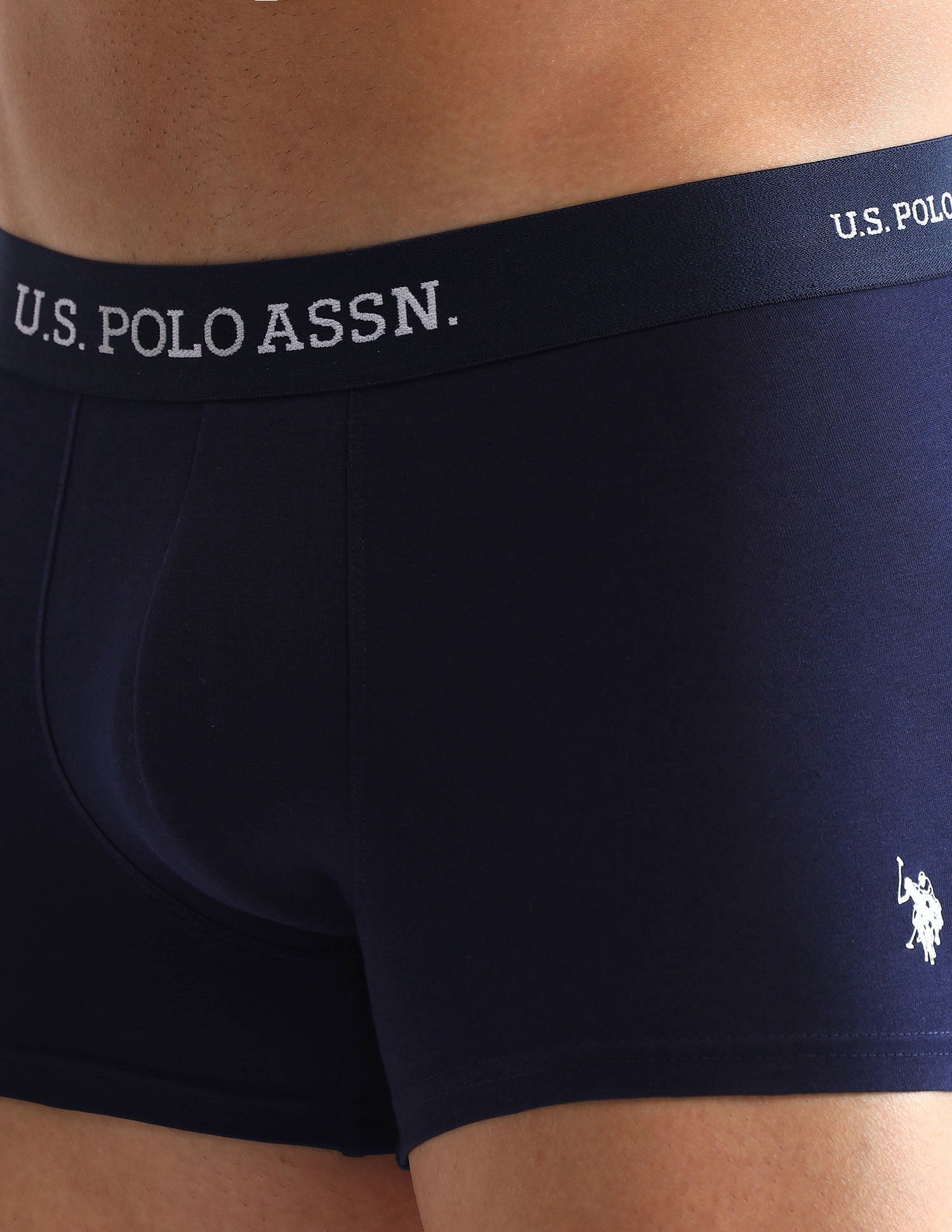 Anti Microbial Solid OET13 Trunks - Pack Of 3 Black, Navy and Burgandy - U.S. POLO ASSN. | Large