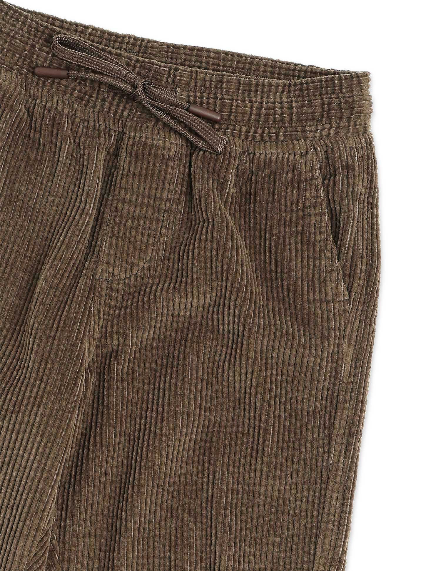 Boys Relaxed Fit Corduroy Joggers Brown - U.S. POLO ASSN. | Large
