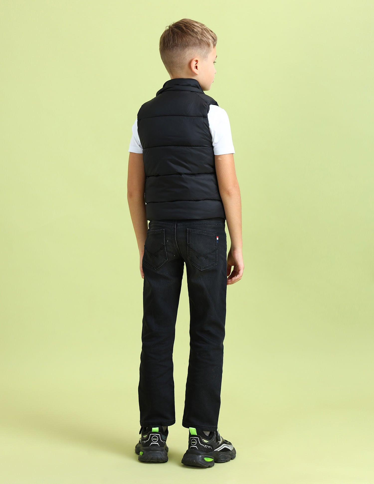 Boys Hooded Gilet Jacket Black - U.S. POLO ASSN. | Large