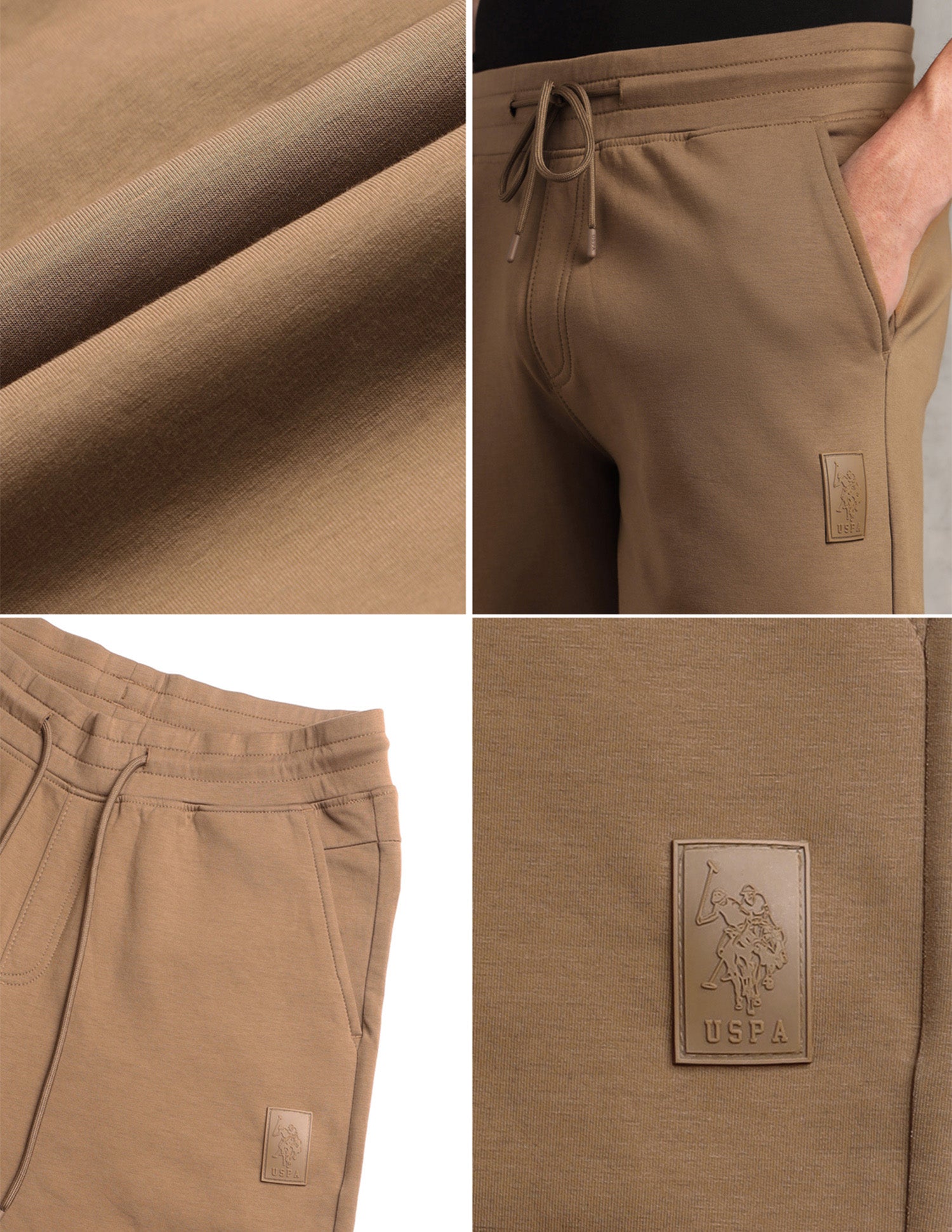 Breathable Mid Rise PJ001-PL Lounge Joggers - Pack Of 1 Malt Ball - U.S. Polo Assn. India | Large