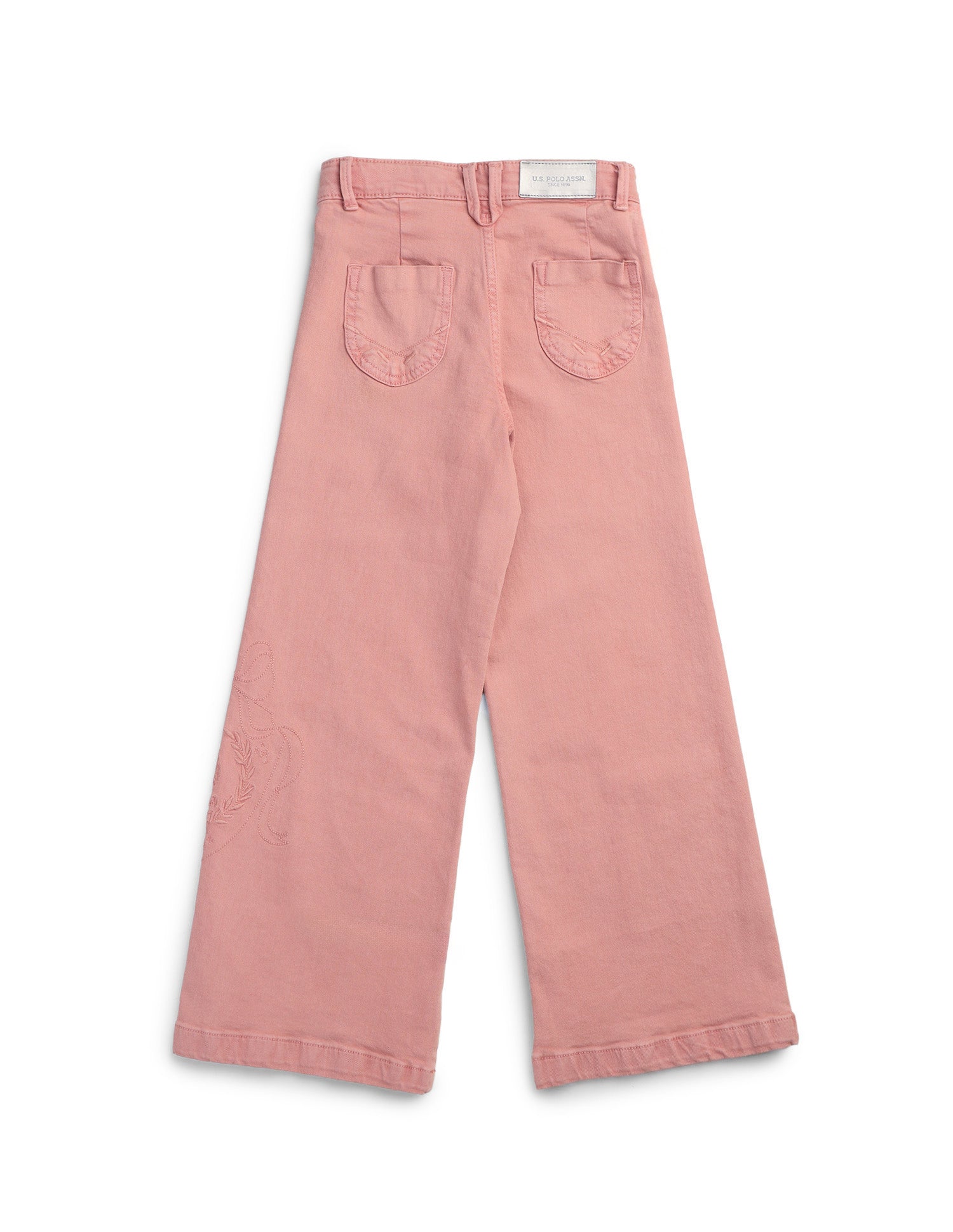 Girls Wide Leg Fit High Rise Jeans Brandy - U.S. POLO ASSN. | Large