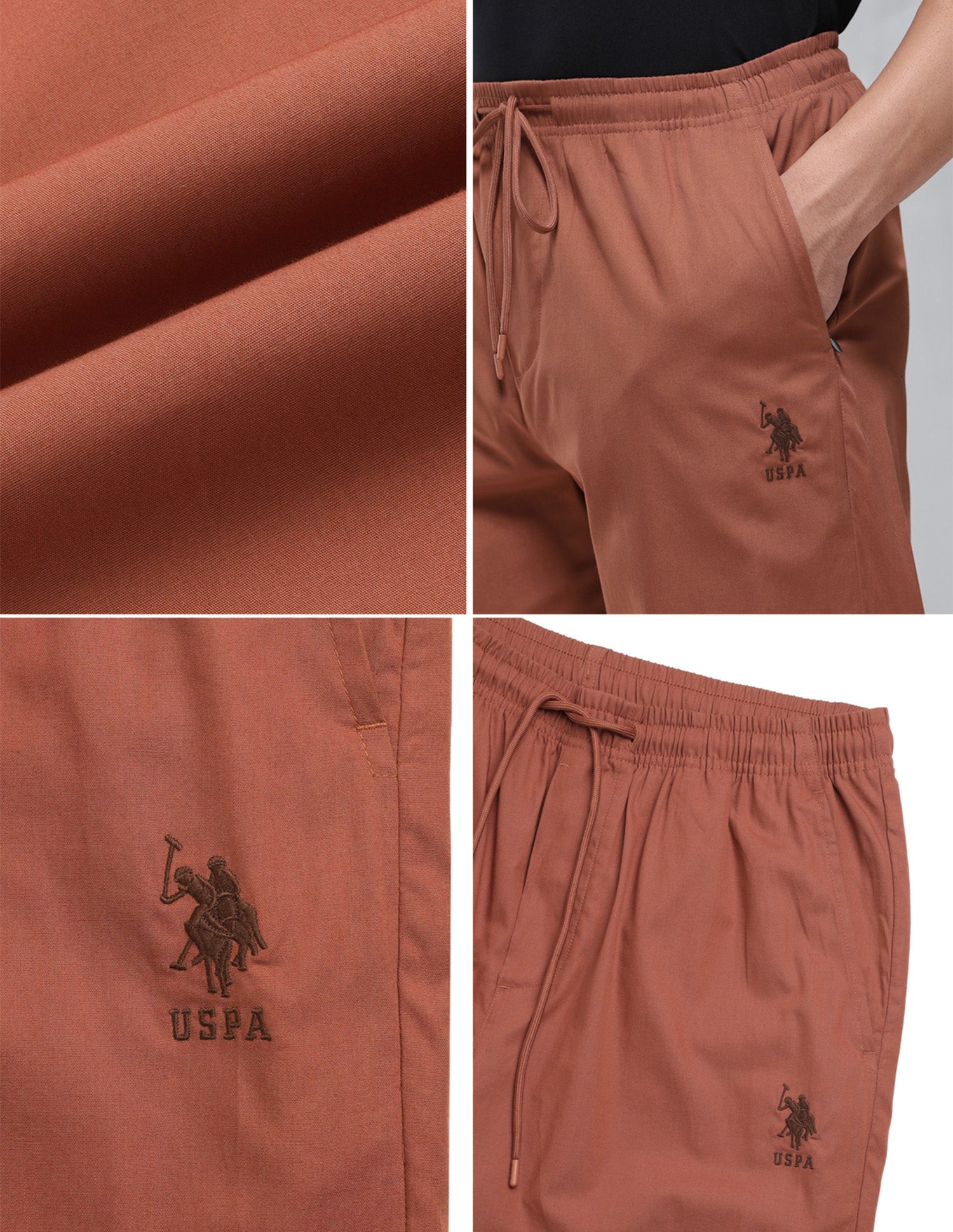 Midrise Pure Cotton OELP1 Pyjamas Maple Syrup - U.S. Polo Assn. India | Large