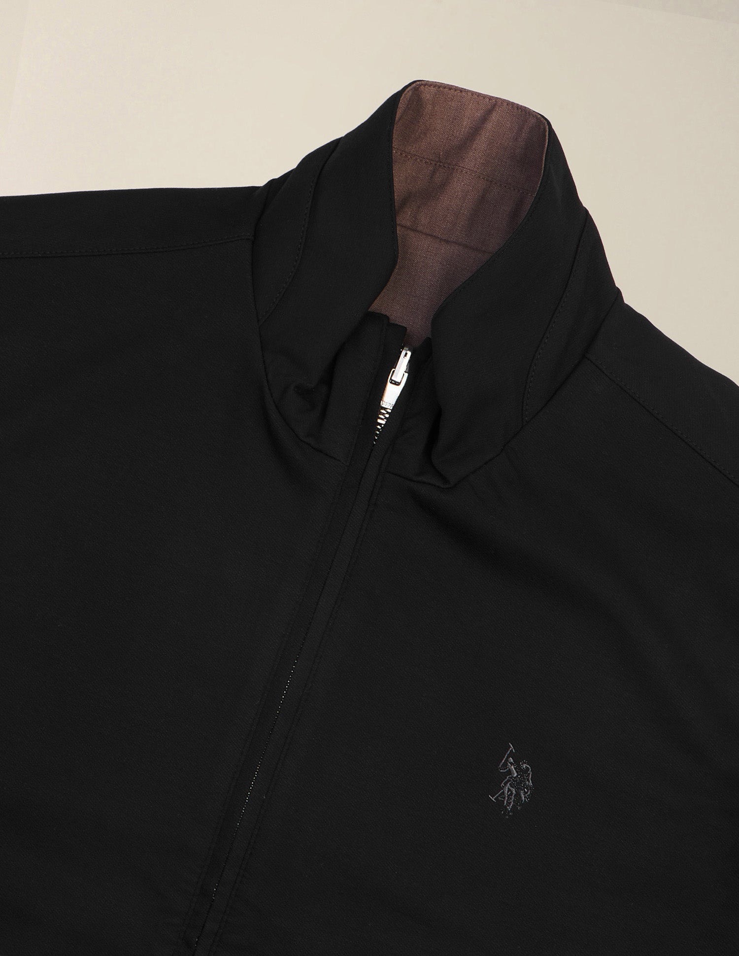 Solid Regular Fit Reversible Jacket Brown - U.S. Polo Assn. India | Large
