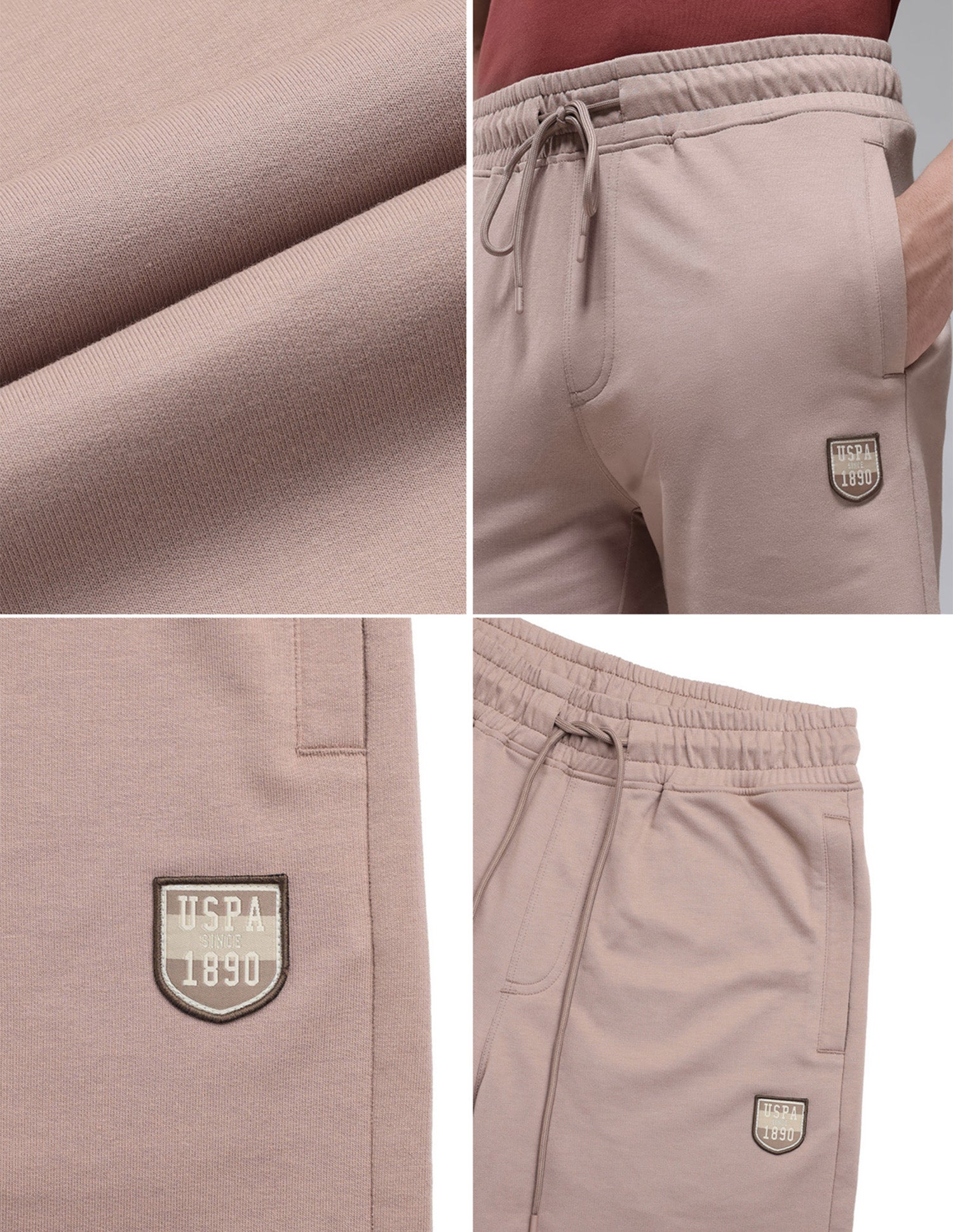 Cotton Rich OES11 Lounge Shorts Stucco - U.S. Polo Assn. India | Large