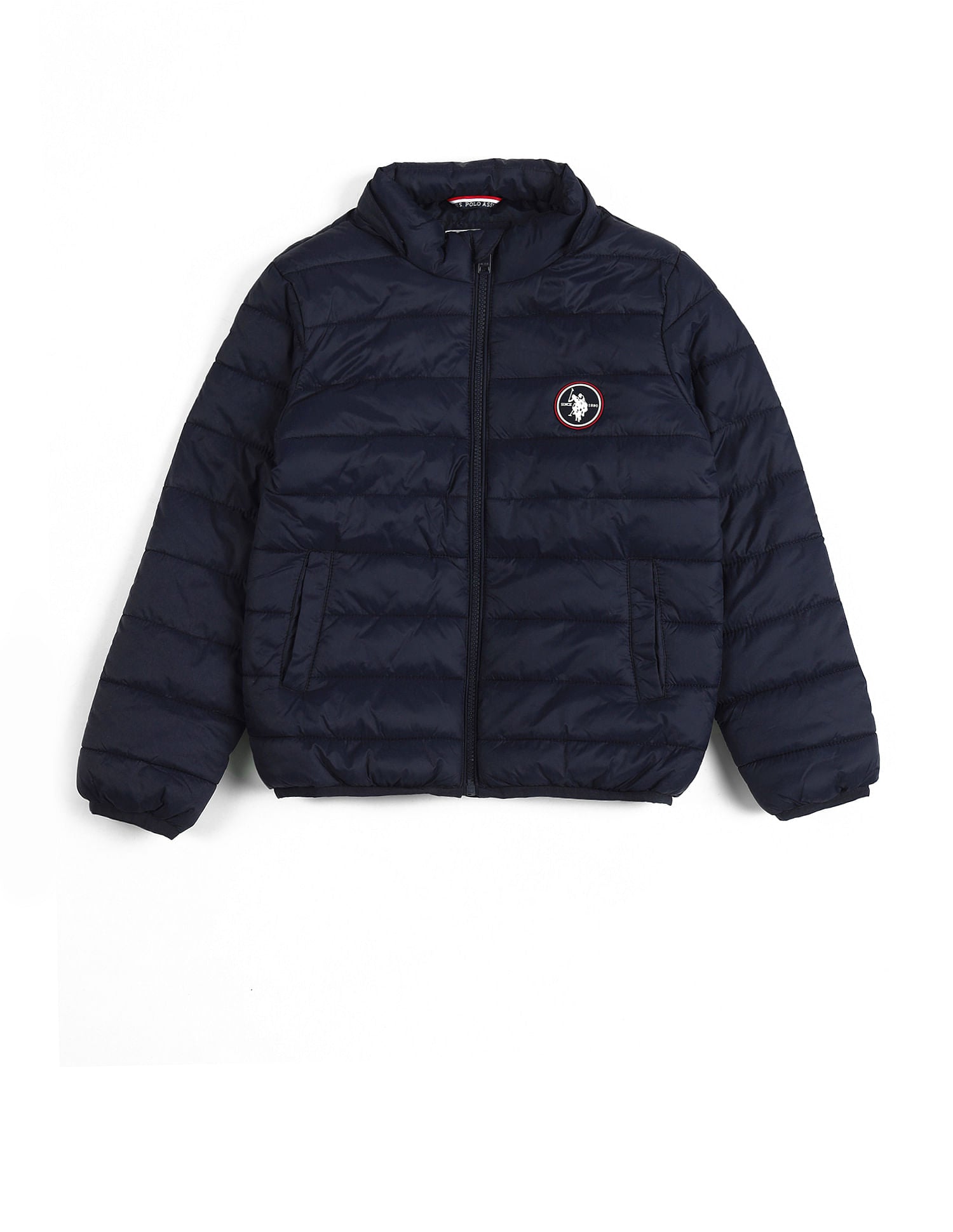 Boys Solid Hooded Jacket Mens Navy - U.S. POLO ASSN. | Large