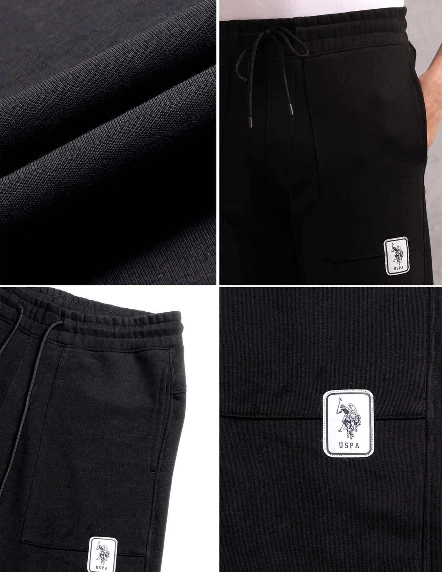 Mid Rise Comfort Fit OR006-PL Lounge Pants - Pack Of 1 Black - U.S. Polo Assn. India | Large