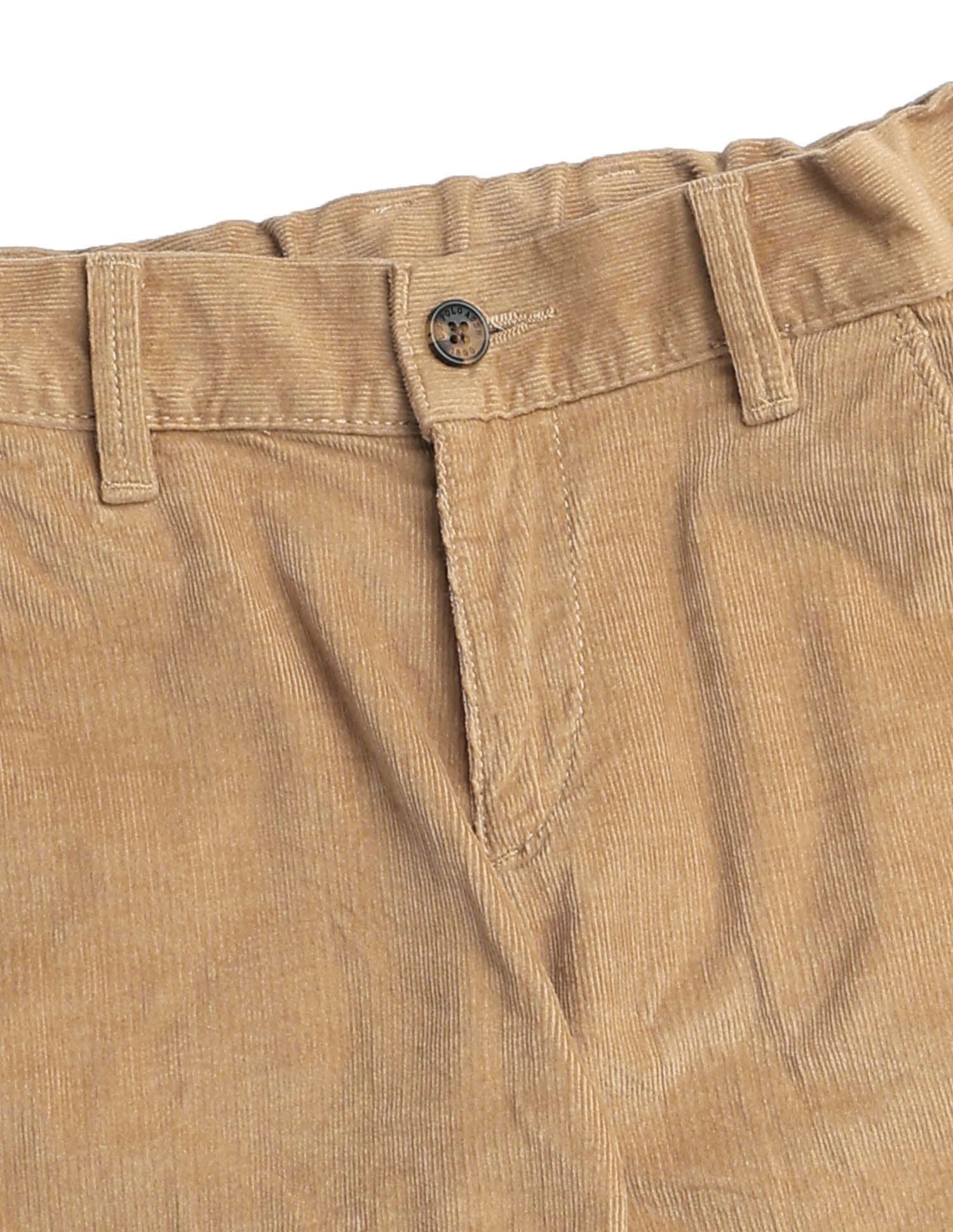 Boys Solid Slim Fit Trousers Khaki - U.S. POLO ASSN. | Large