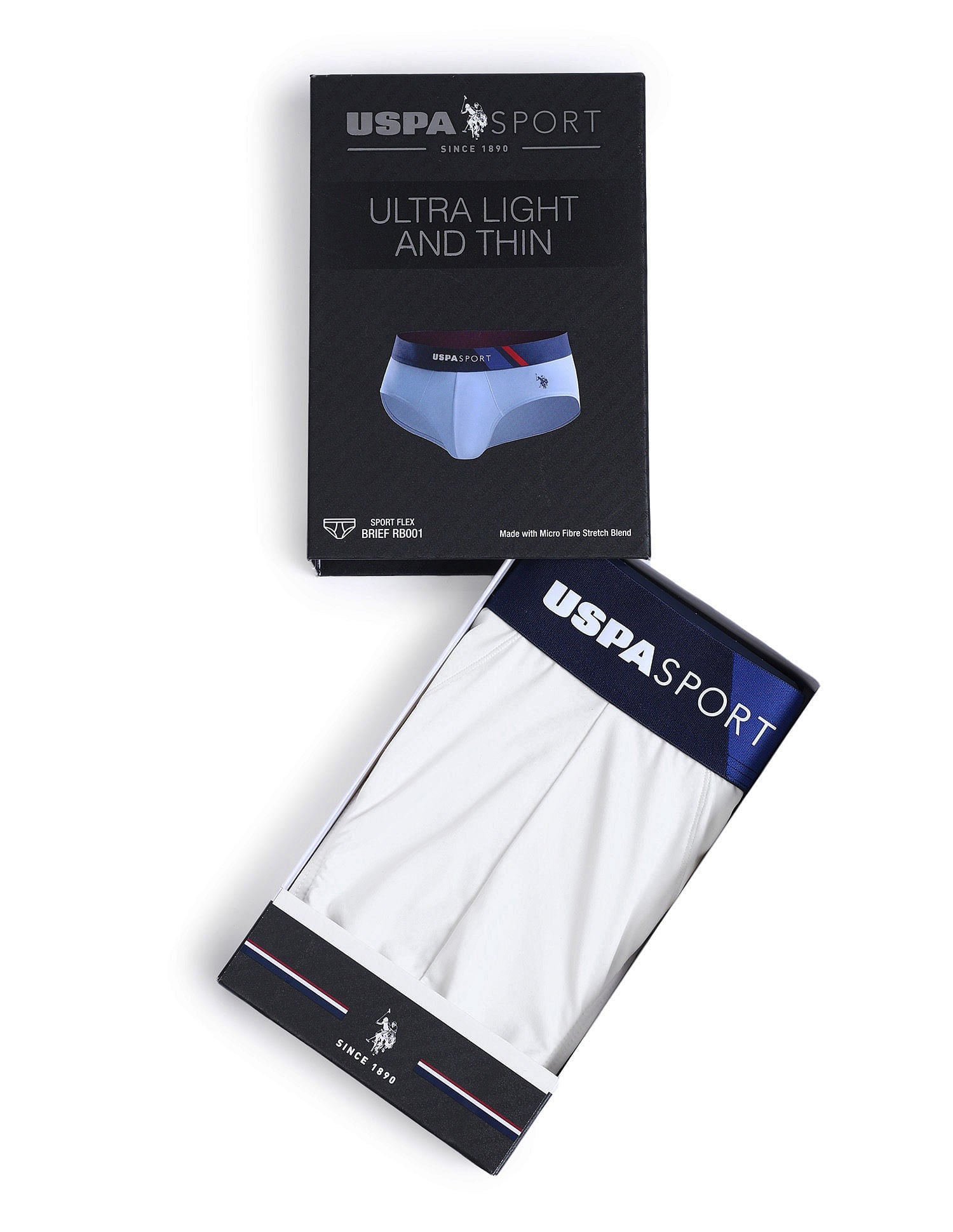 Micro Fibre Sports High Stretch Brief White - U.S. POLO ASSN. | Large