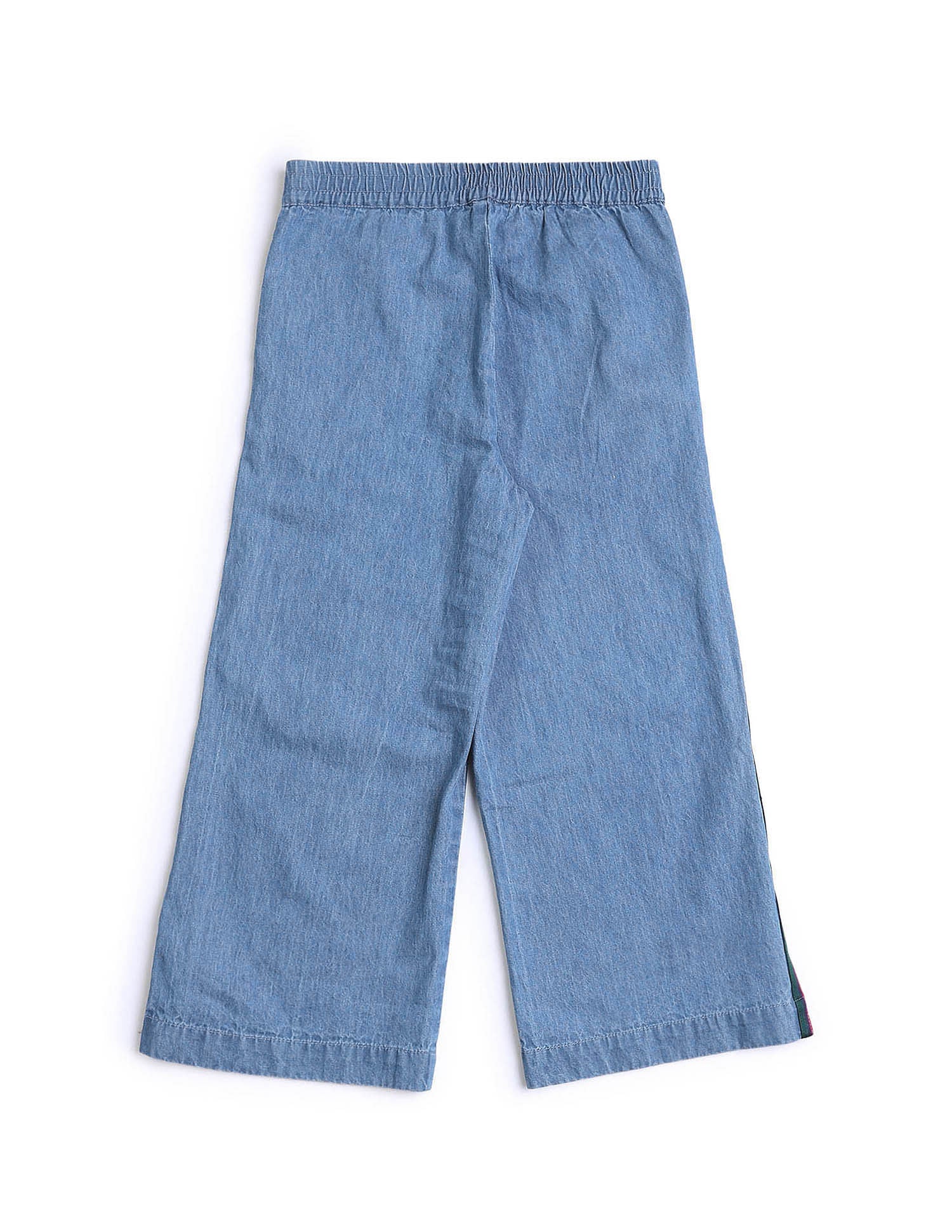 Girls Denim Solid Co-Ords Blue - U.S. POLO ASSN. | Large