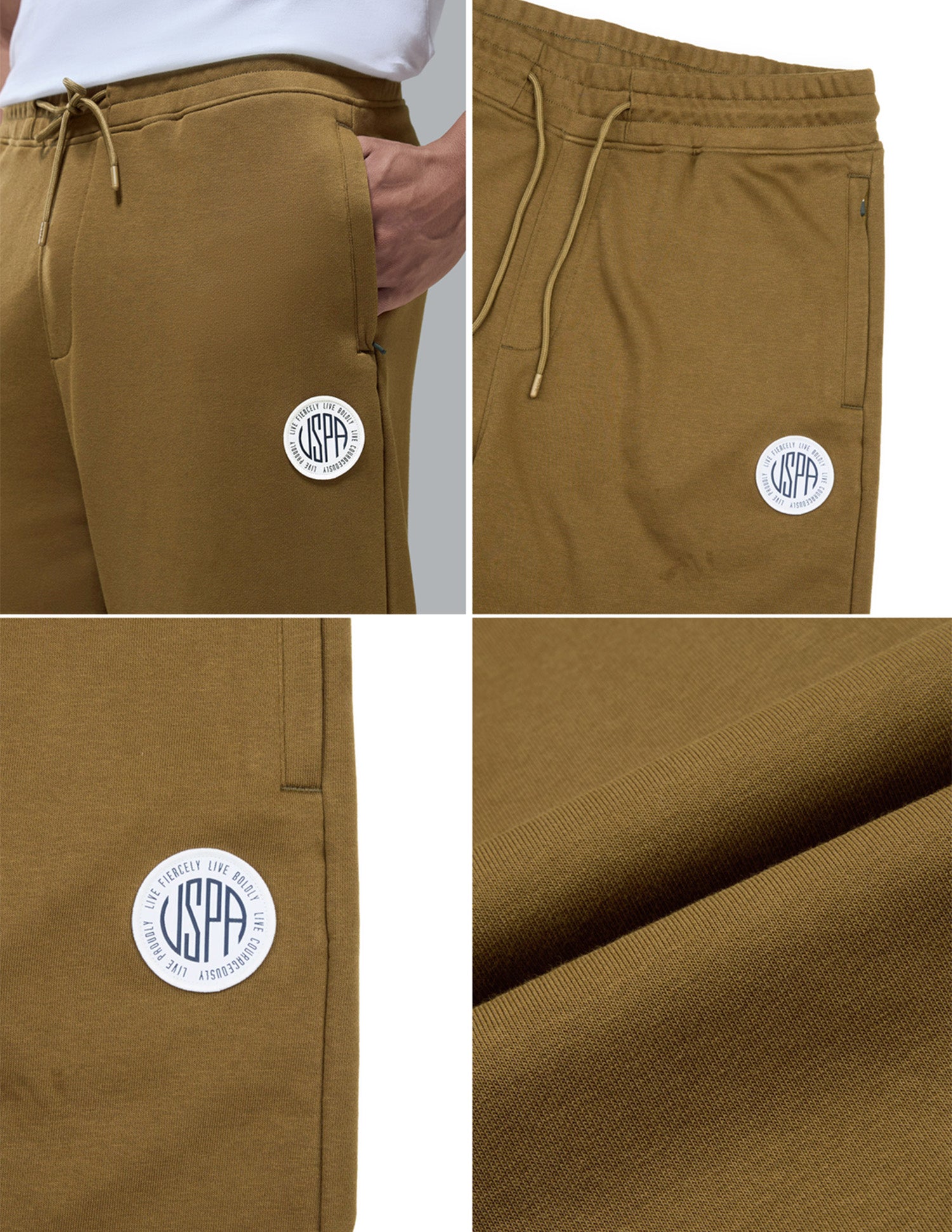 Mid Rise Relaxed Fit OR011 Track Pants Breen - U.S. Polo Assn. India | Large